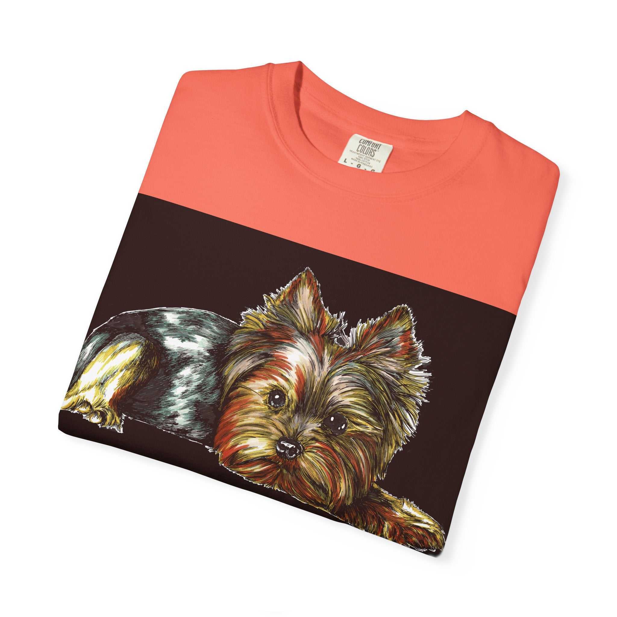 Yorkie Terrier Unisex Garment-Dyed T-Shirt