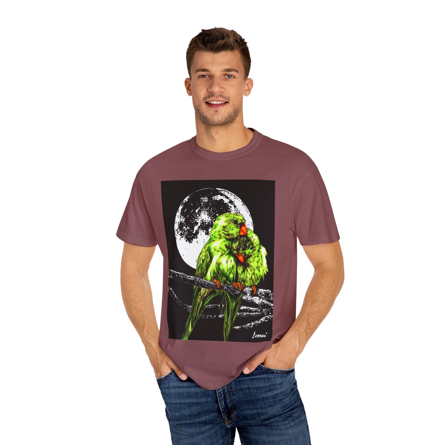 Parrots in the Moonlight Unisex T-shirt