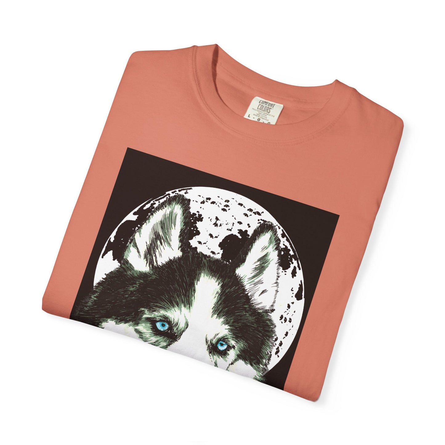 Siberian Husky Unisex Garment-Dyed T-Shirt – Original Hand-Drawn Art