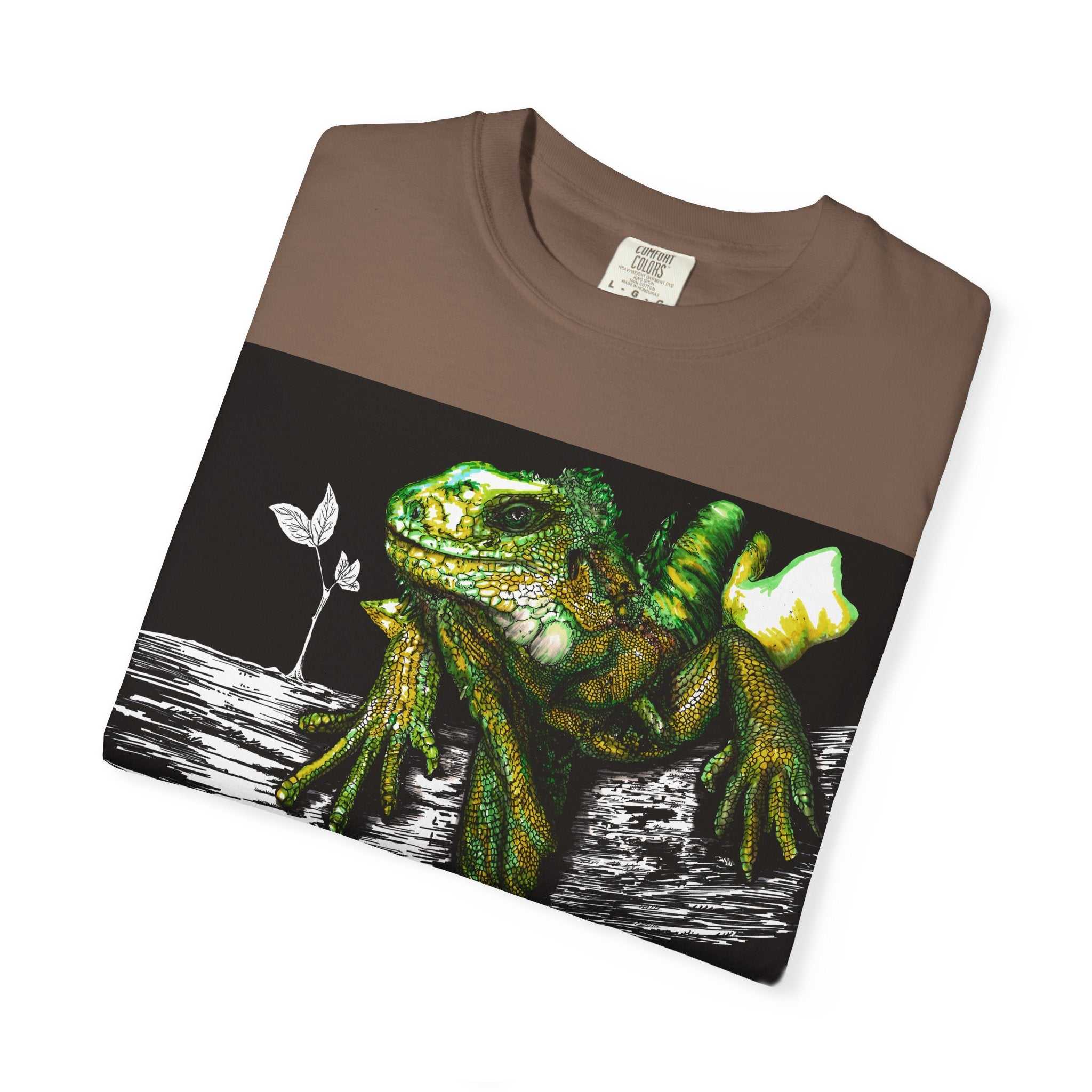 Iguana Unisex T-shirt - Hand Painted Art Design