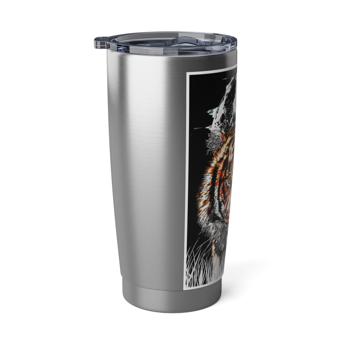Tiger Wall Art 20oz Tumbler, Travel Mug Gift, Hand Drawn Original Design, Gift for Him Her, Stainless Steel Cup, Eco-Friendly Tea Coffee Mug