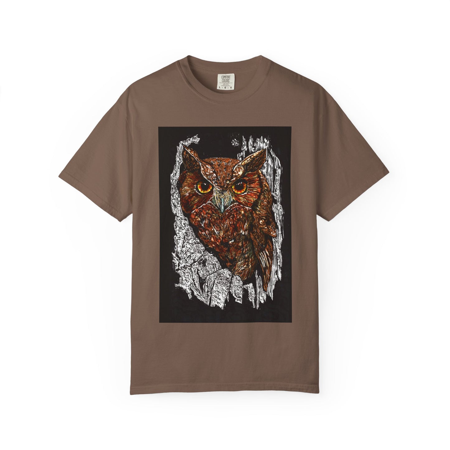 Artistic Owl Unisex Garment-Dyed T-Shirt