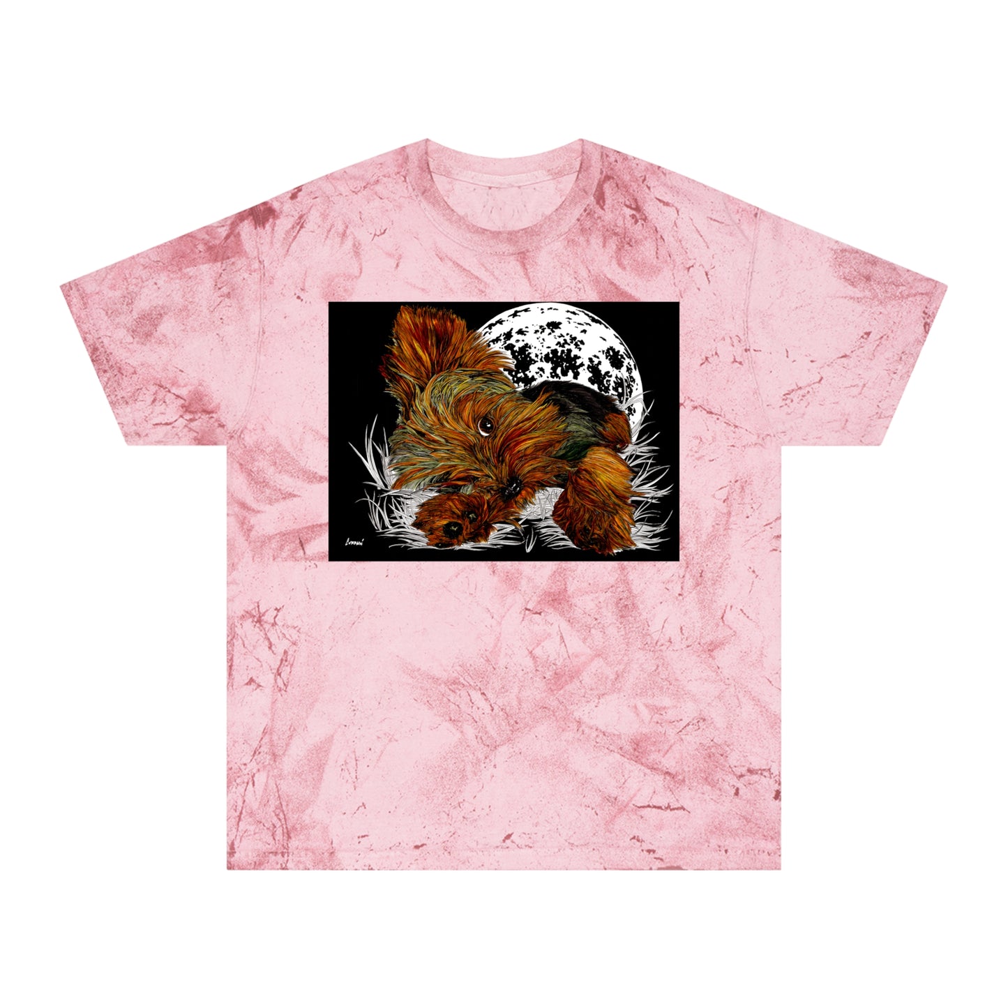 Colorful Puppy Moonlit Unisex T Shirt Perfect for Dog Lovers