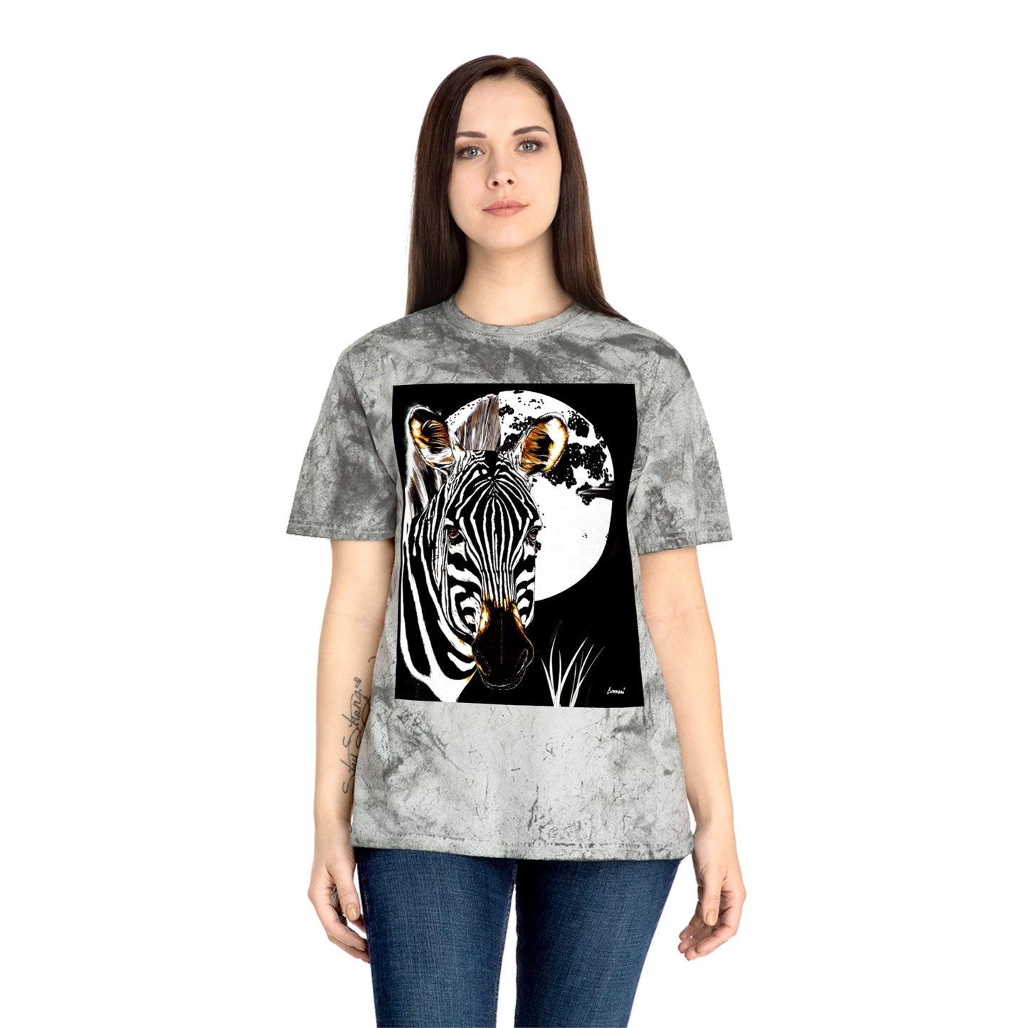 Color Blast Zebra Unisex T shirt