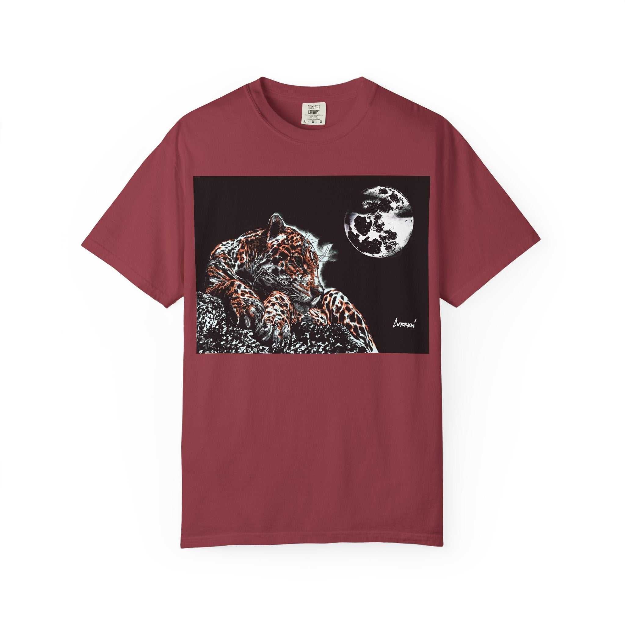 Moonlit Leopard Unisex Garment-Dyed T-Shirt