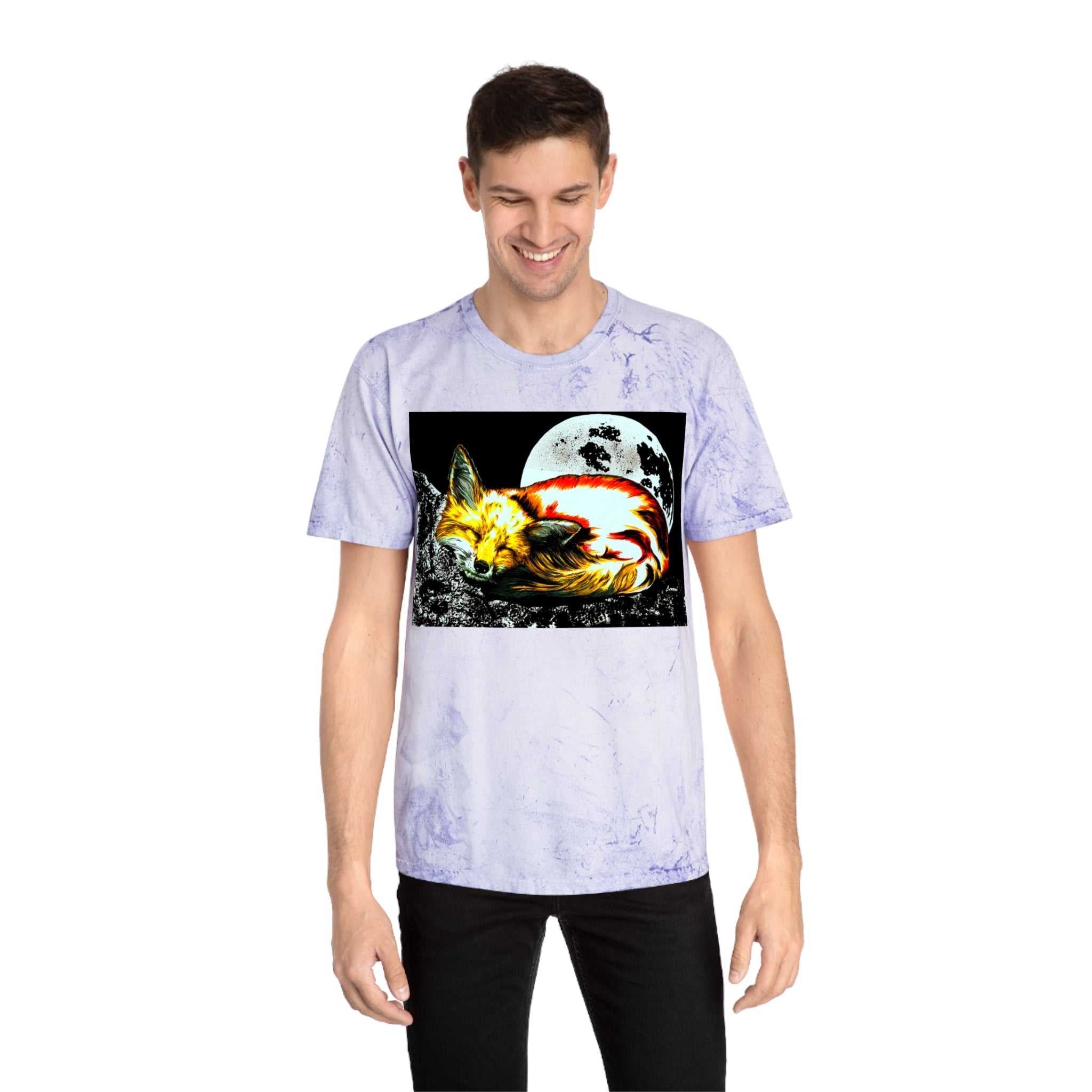 Red Fox Unisex T Shirt with Color Blast Design