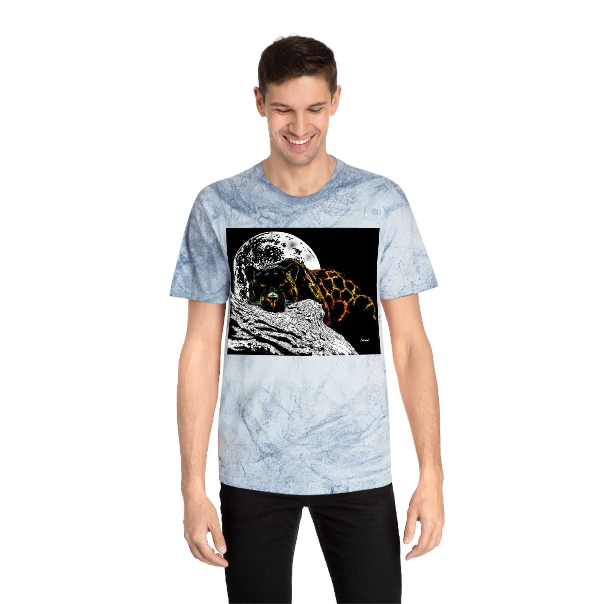 Panther in the Moonlight T Shirt Original Hand Drawn Art
