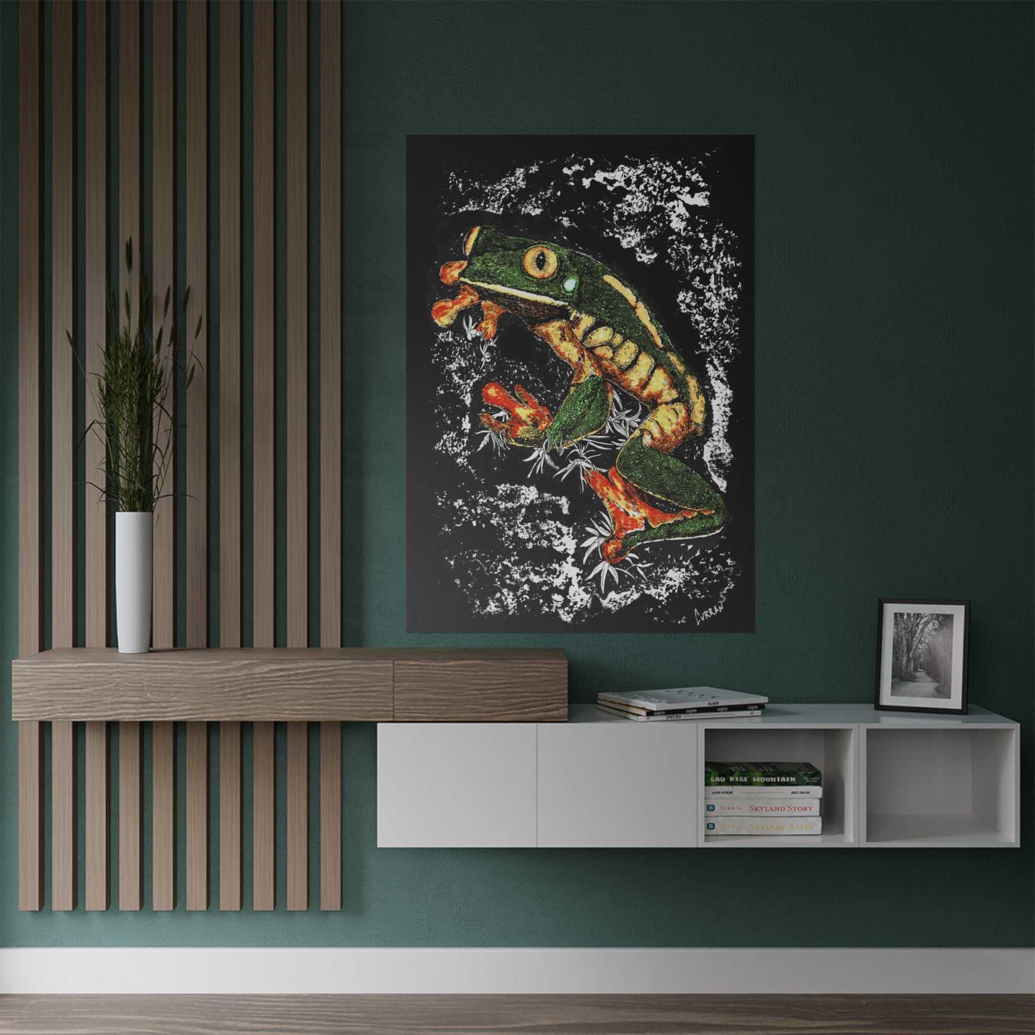 Discover the enchanting Frog Satin Poster - 300gsm Art Print for Nature Lovers. Bring the beauty of nature into your home today! Buy now.