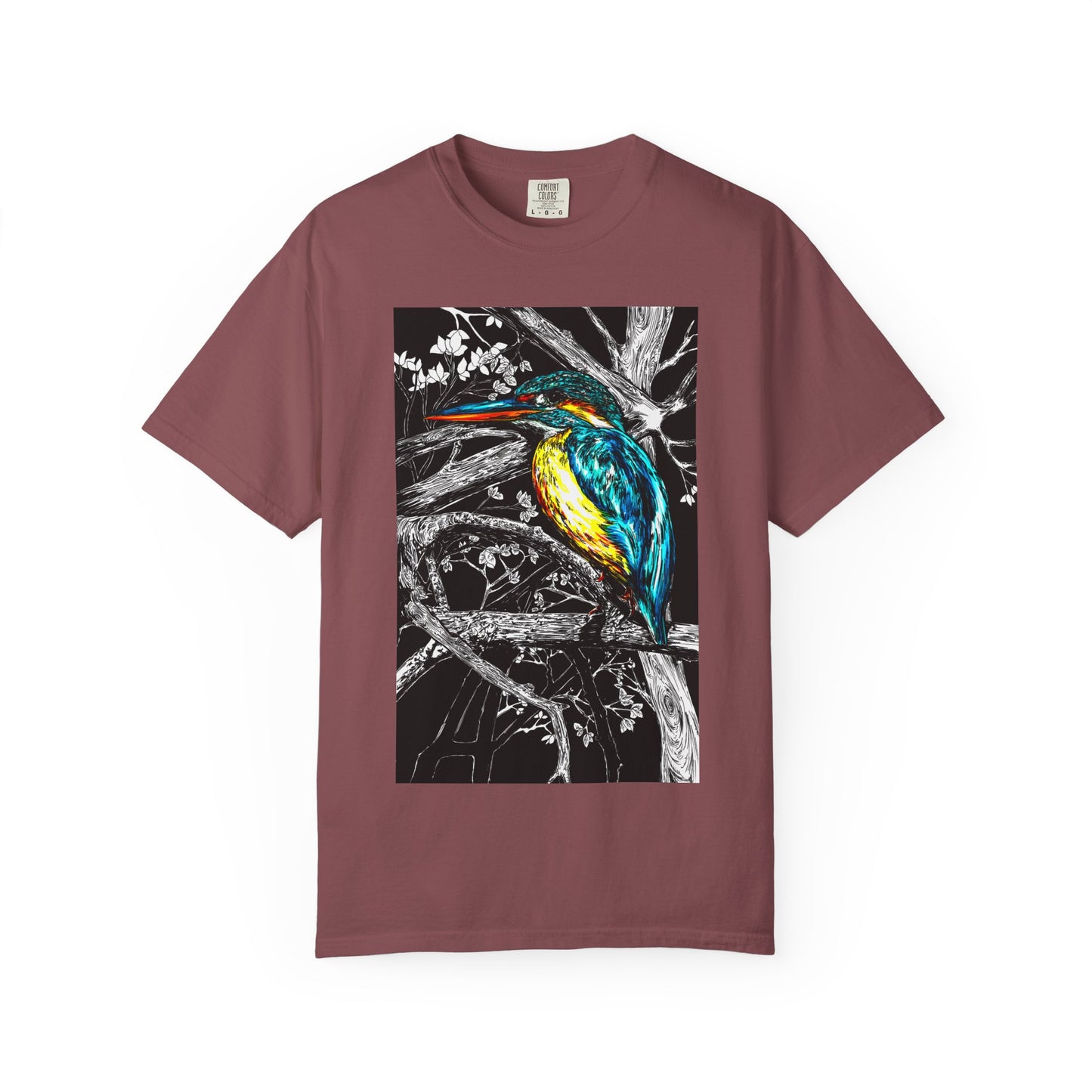 Vibrant Kingfisher Graphic Unisex T-Shirt - Nature Lover's Tee