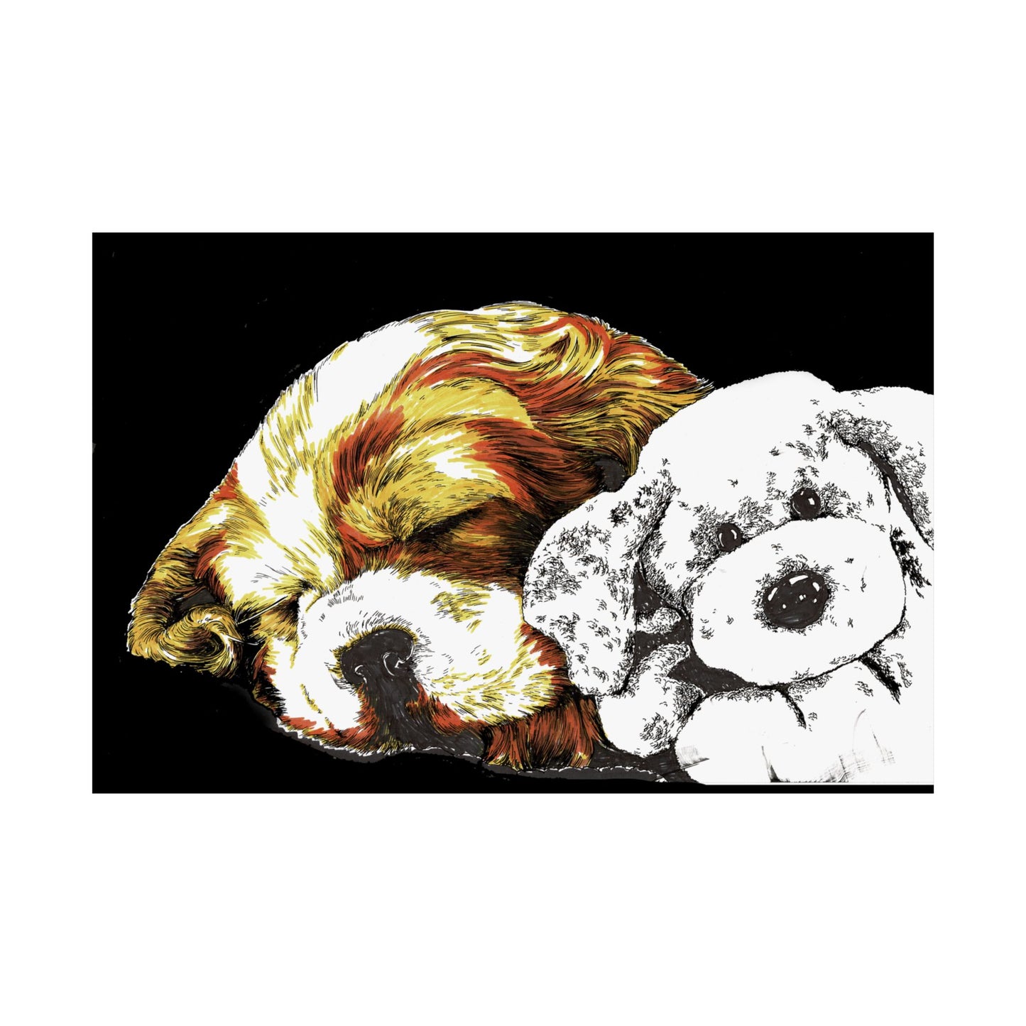 Cocker Spaniel Satin Poster - Heartwarming Dog Design