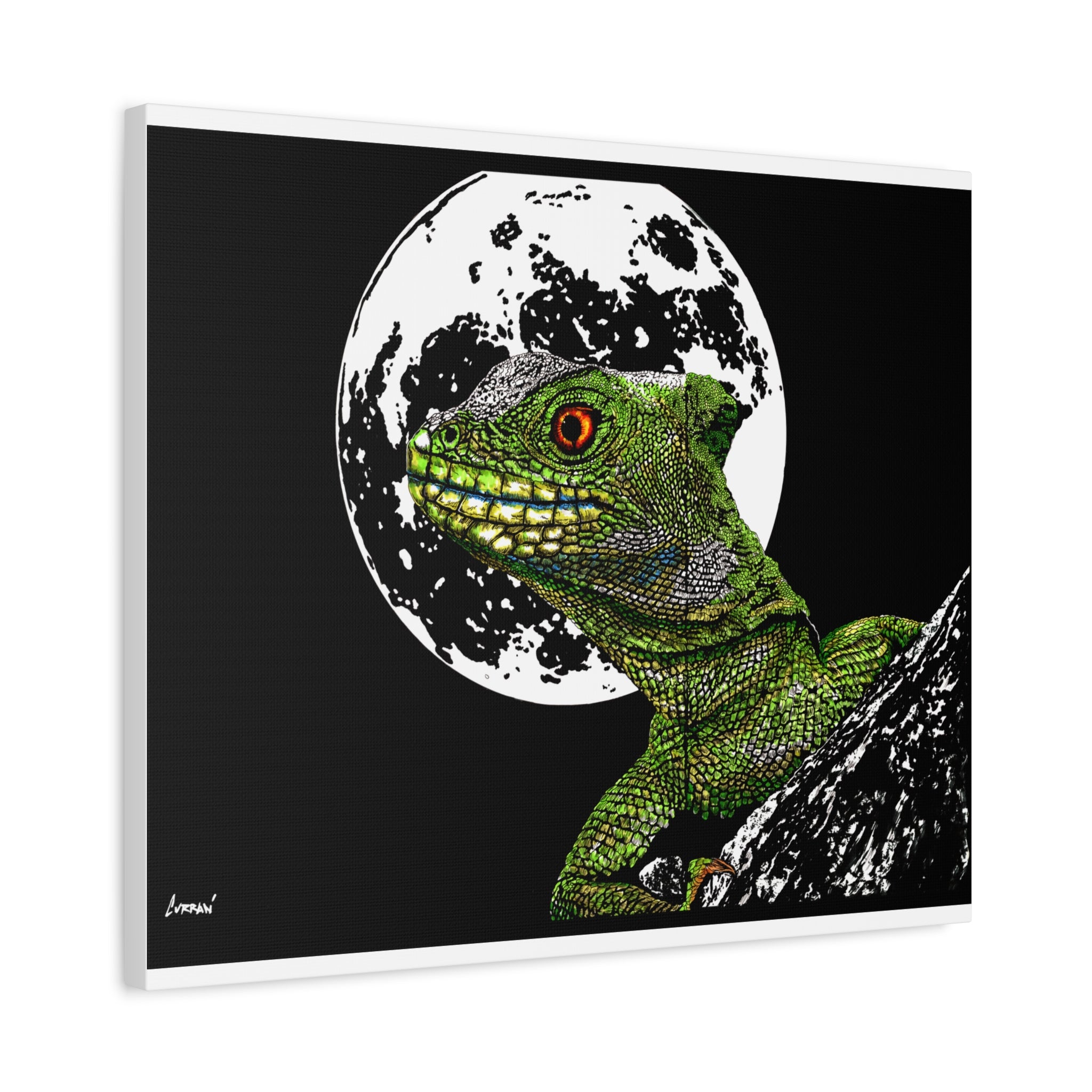 Lizard Canvas Art – Original Hand-Drawn Realistic
