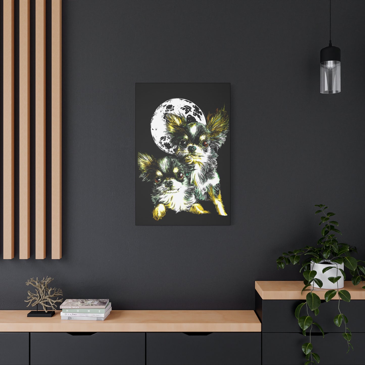 Chihuahuas Wall Art Print of the Original, hand drawn art
