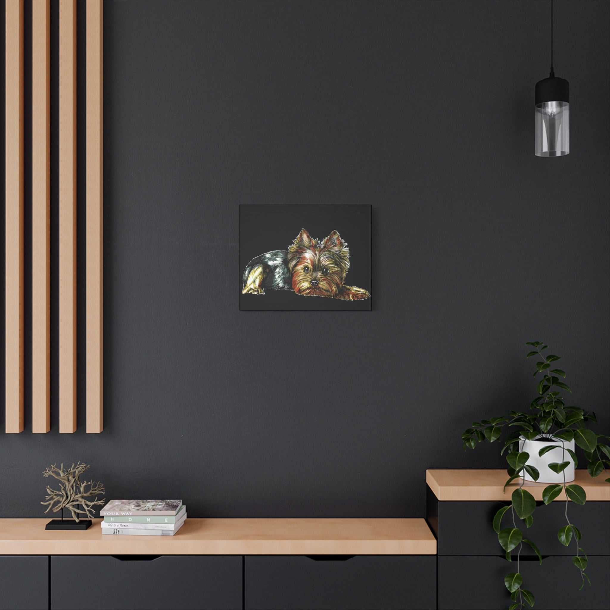 Bring home our Yorkshire Terrier Canvas Art - Cute Dog Stretched Print for Pet Lovers and show off your furry friend in style!