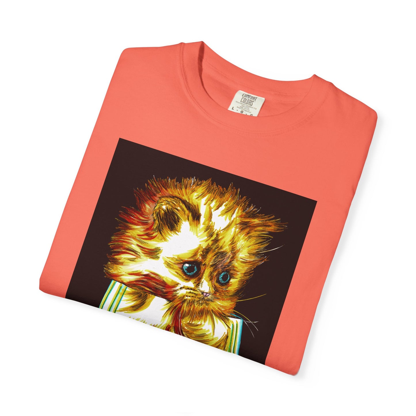 Kitten in a Glass Unisex T-shirt - Hand Drawn Art