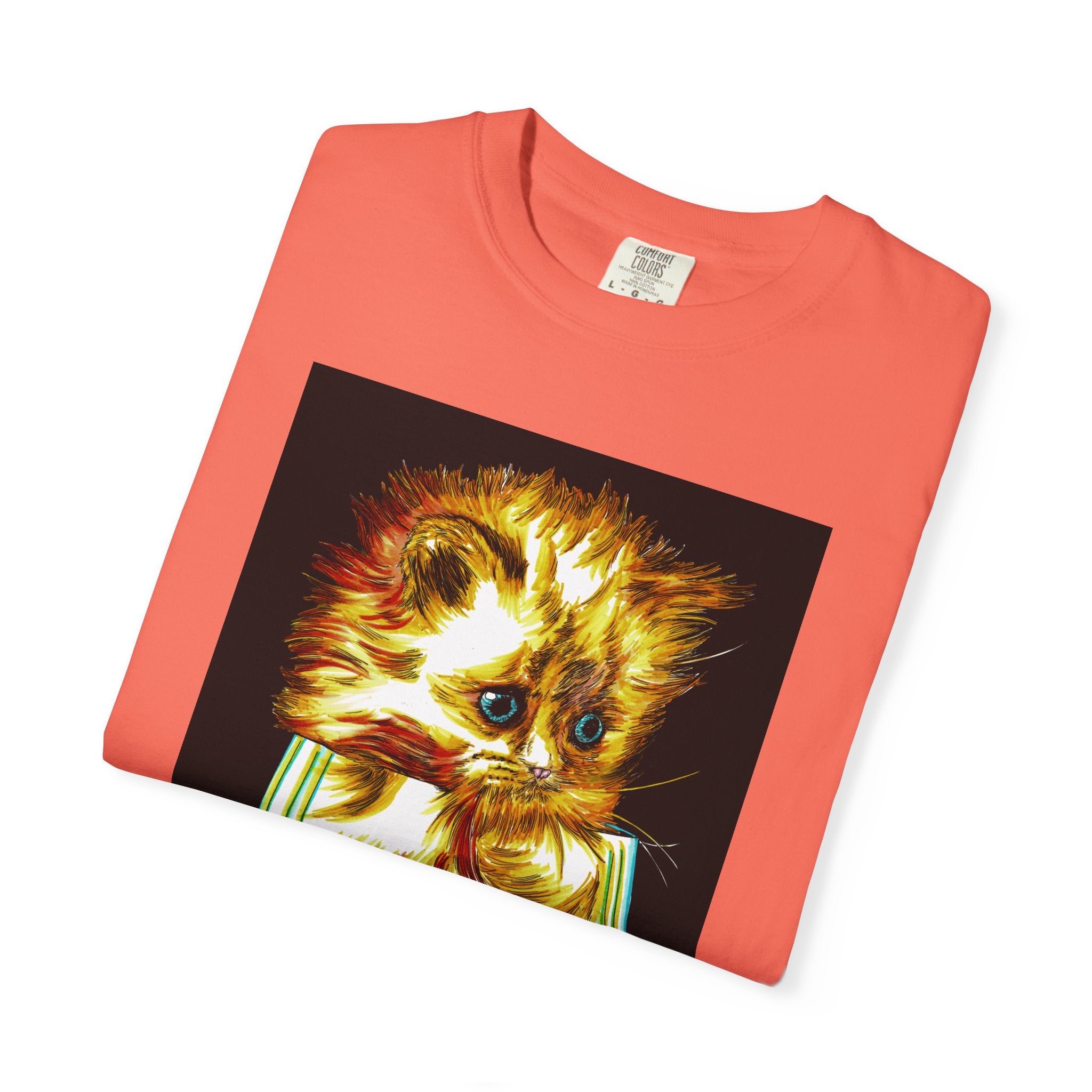 Kitten in a Glass Unisex T-shirt - Hand Drawn Art