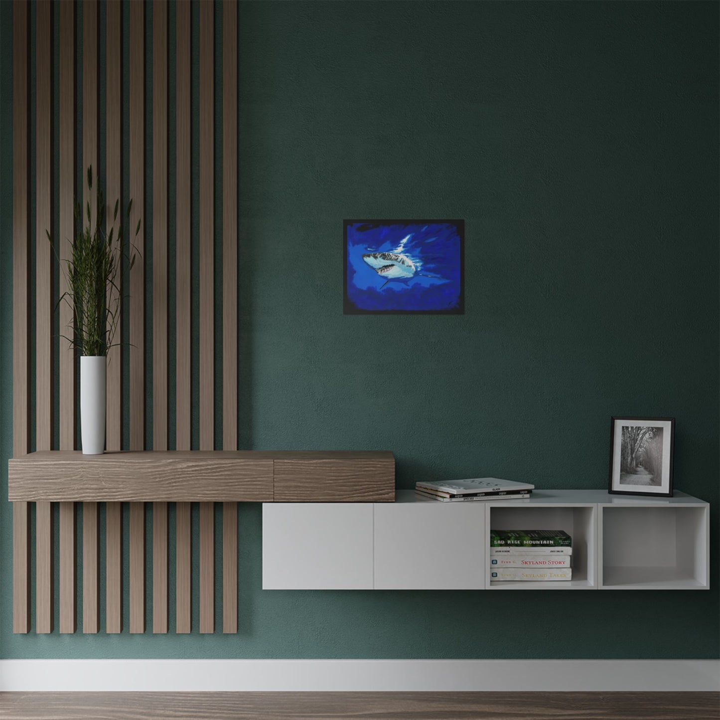 Ocean Adventure Shark Satin Poster (300gsm) - Vibrant Wall Art for Marine Life Lovers