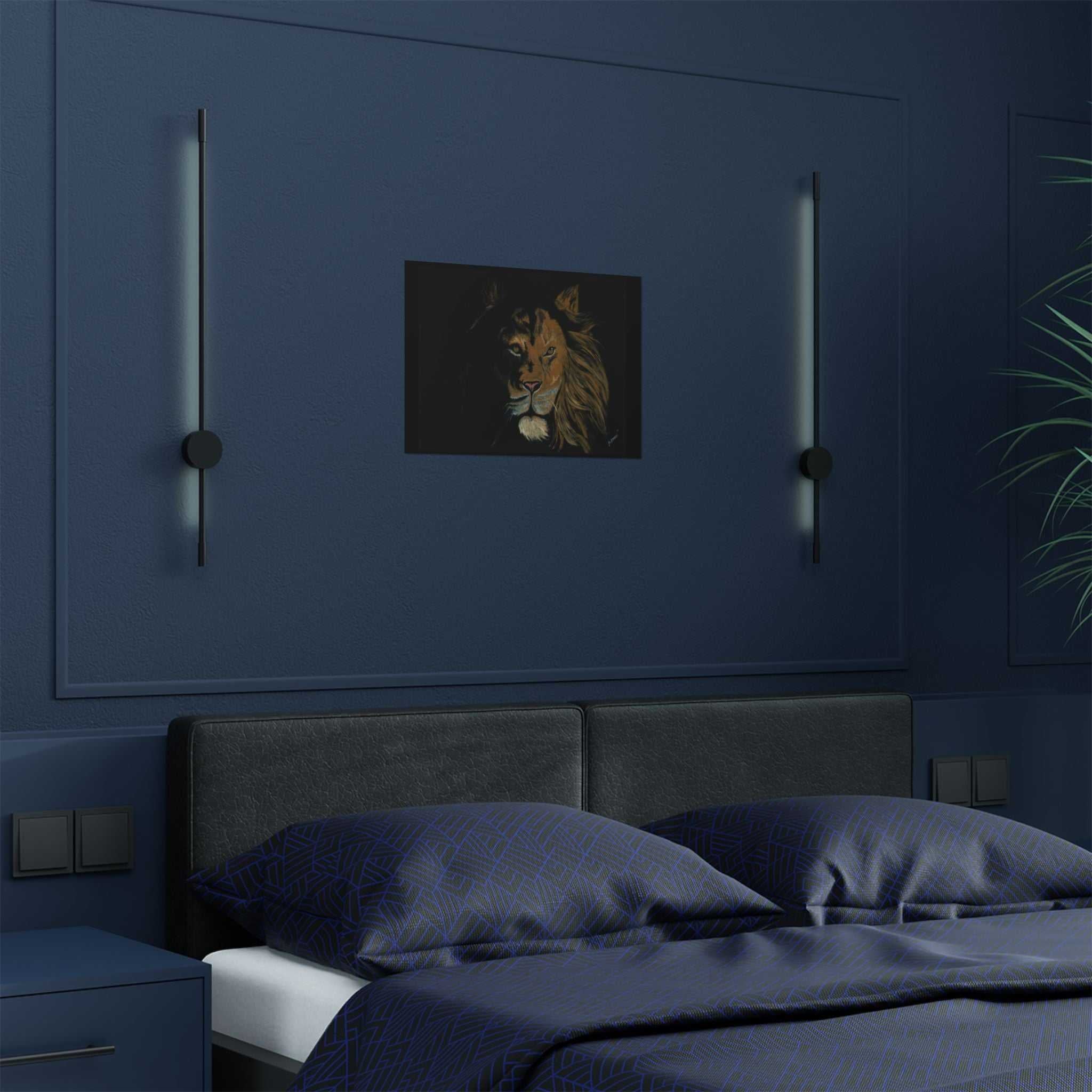 Majestic Lion Satin Poster - 300gsm Art Print for Home Decor