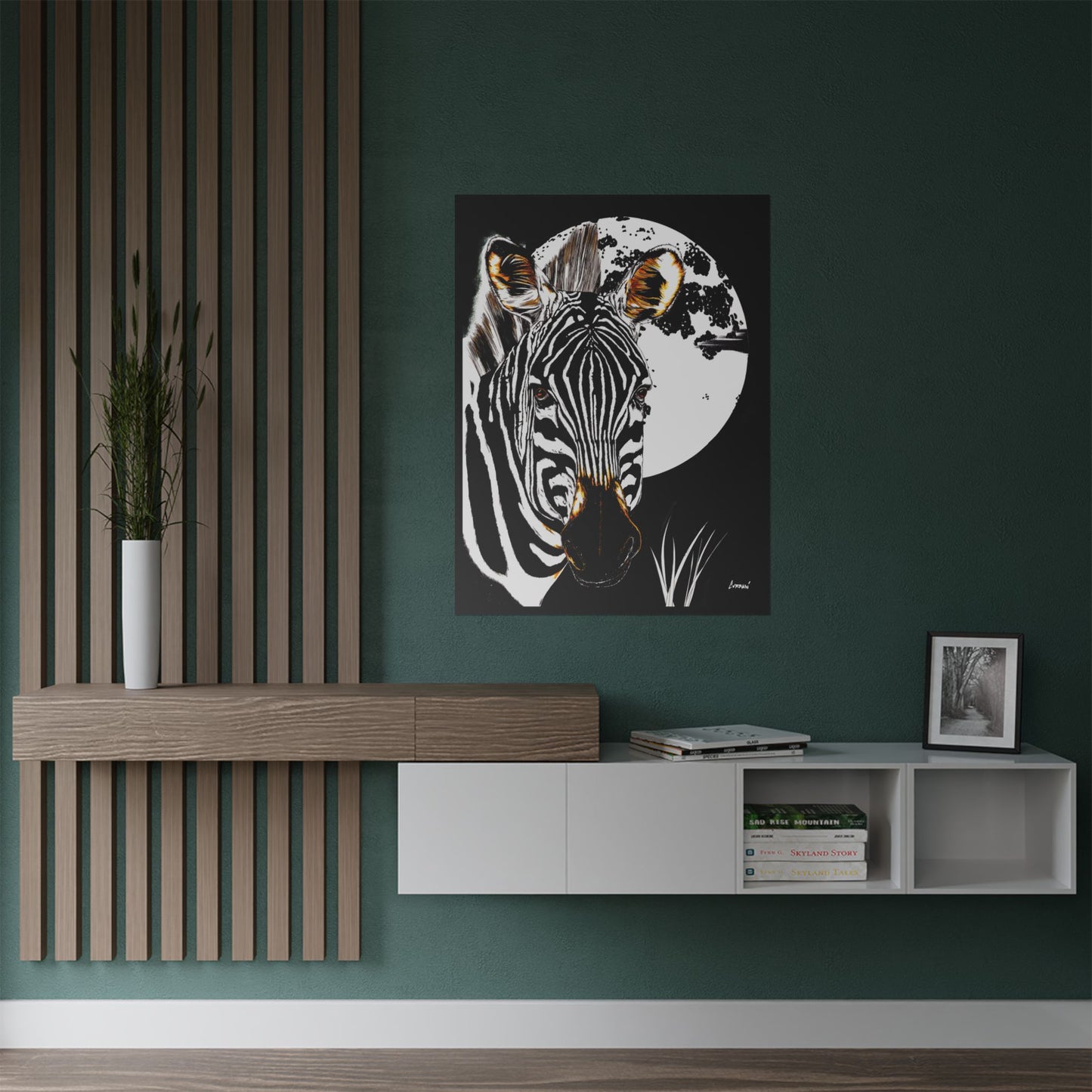 Zebra Satin Poster - Art Print Poster of the Original Art