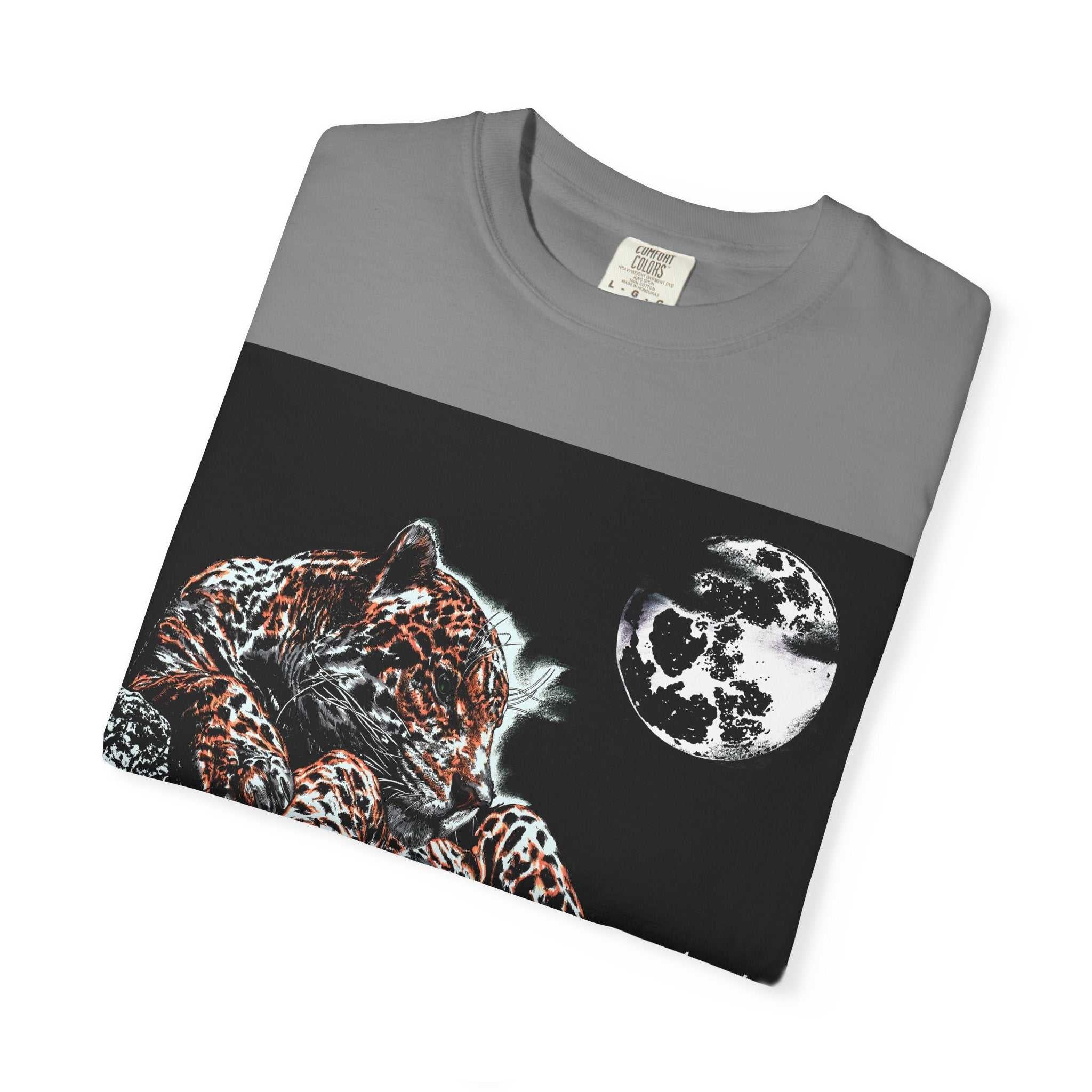 Moonlit Leopard Unisex Garment-Dyed T-Shirt