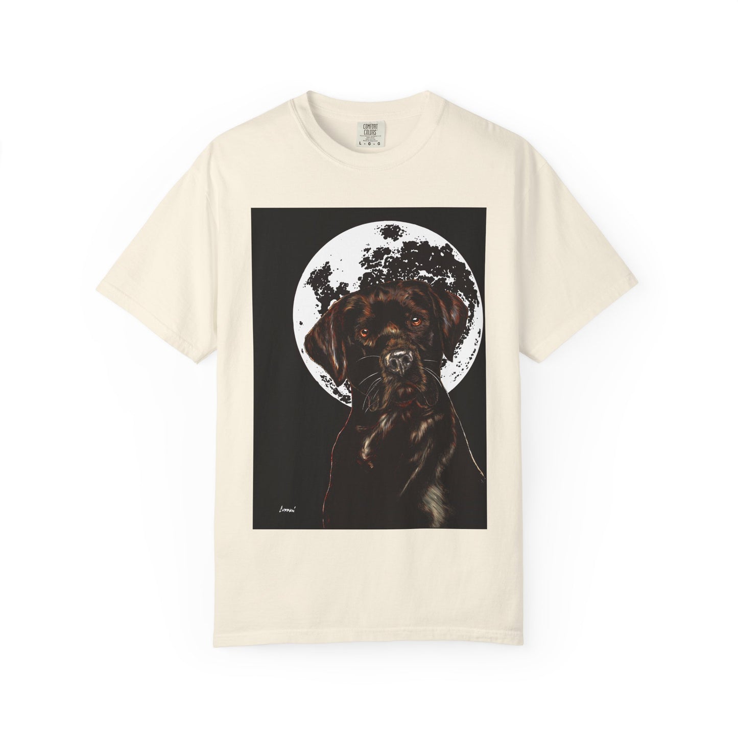 Moonlit Chocolate Lab Unisex Garment-Dyed T-Shirt