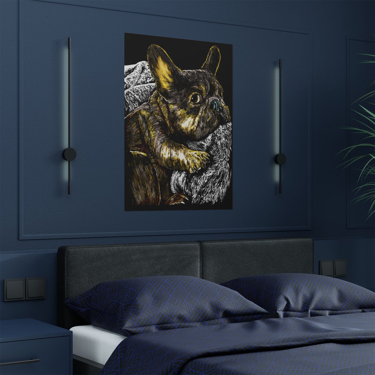 French Bulldog Satin Poster | Art Print for Dog Lovers
