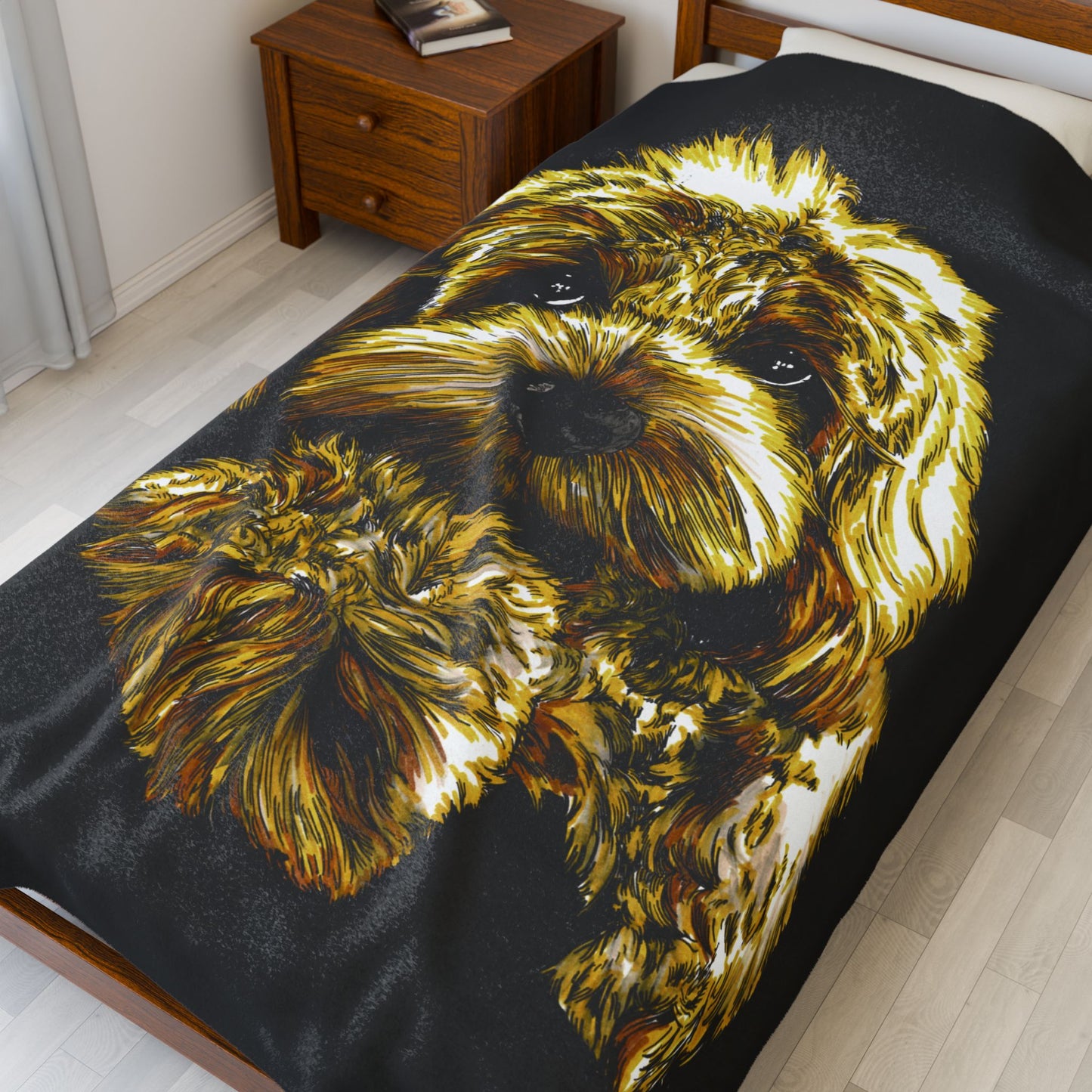 Cozy Dog Lovers Velveteen Plush Blanket