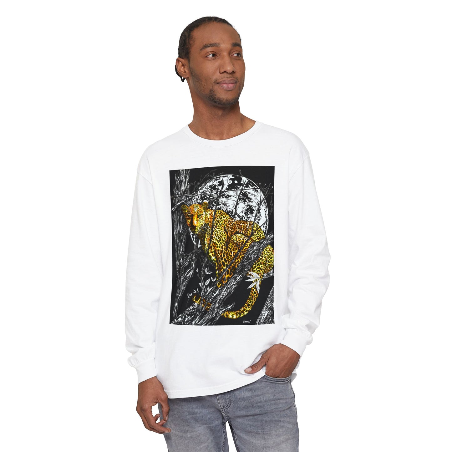 Wild Cheetah Unisex Long Sleeve T Shirt Eco-Friendly