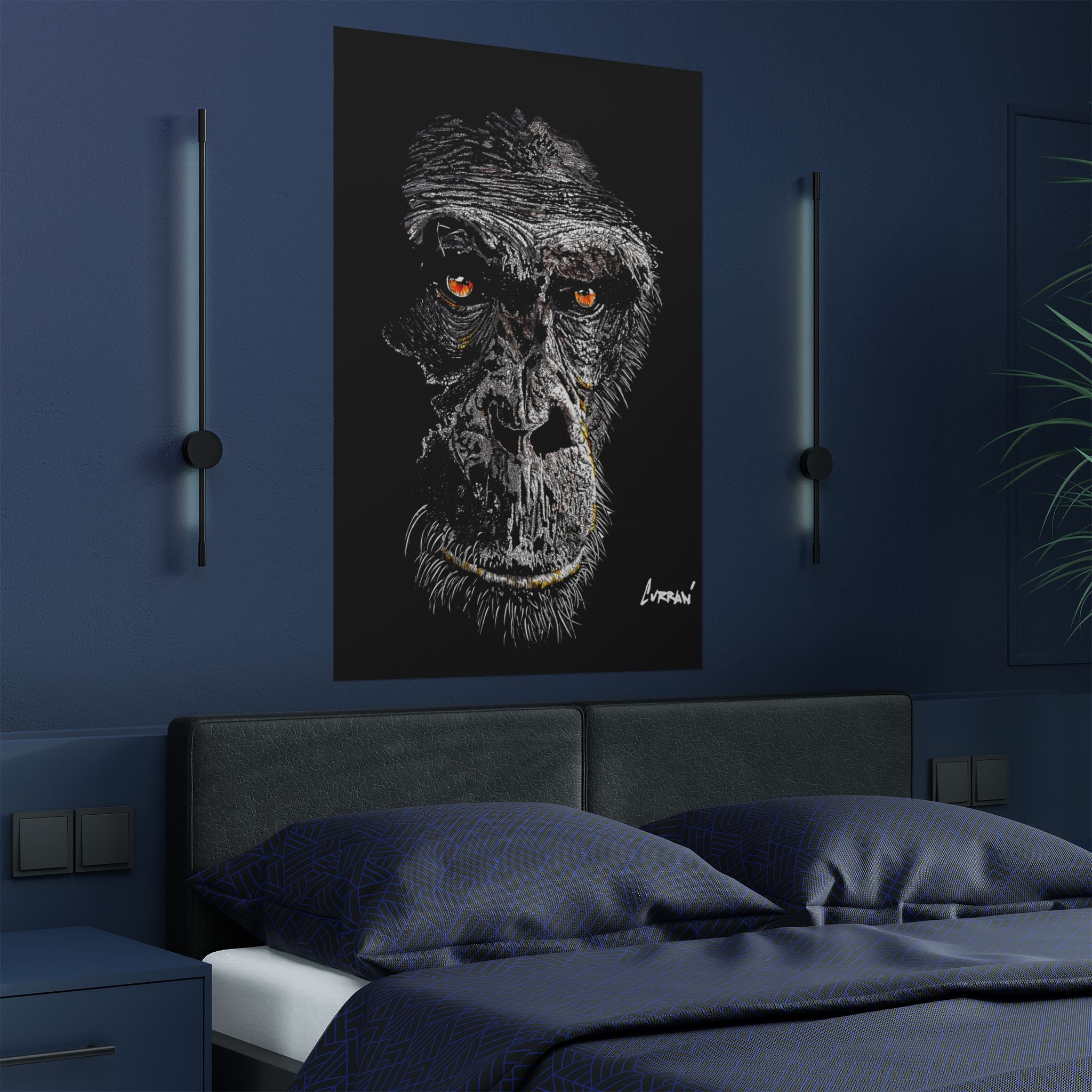 Gorilla Art Satin Poster - 300gsm | Bold Animal Wall Décor
