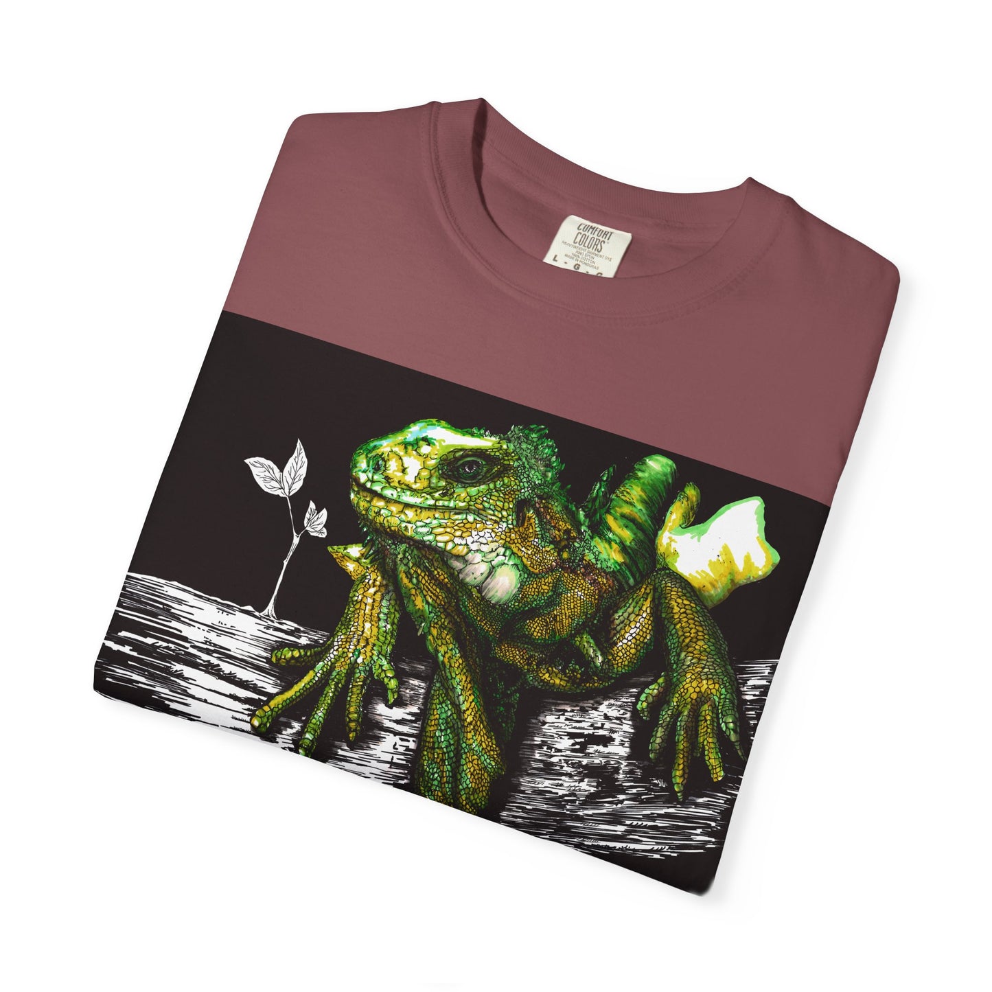 Iguana Unisex T-shirt - Hand Painted Art Design