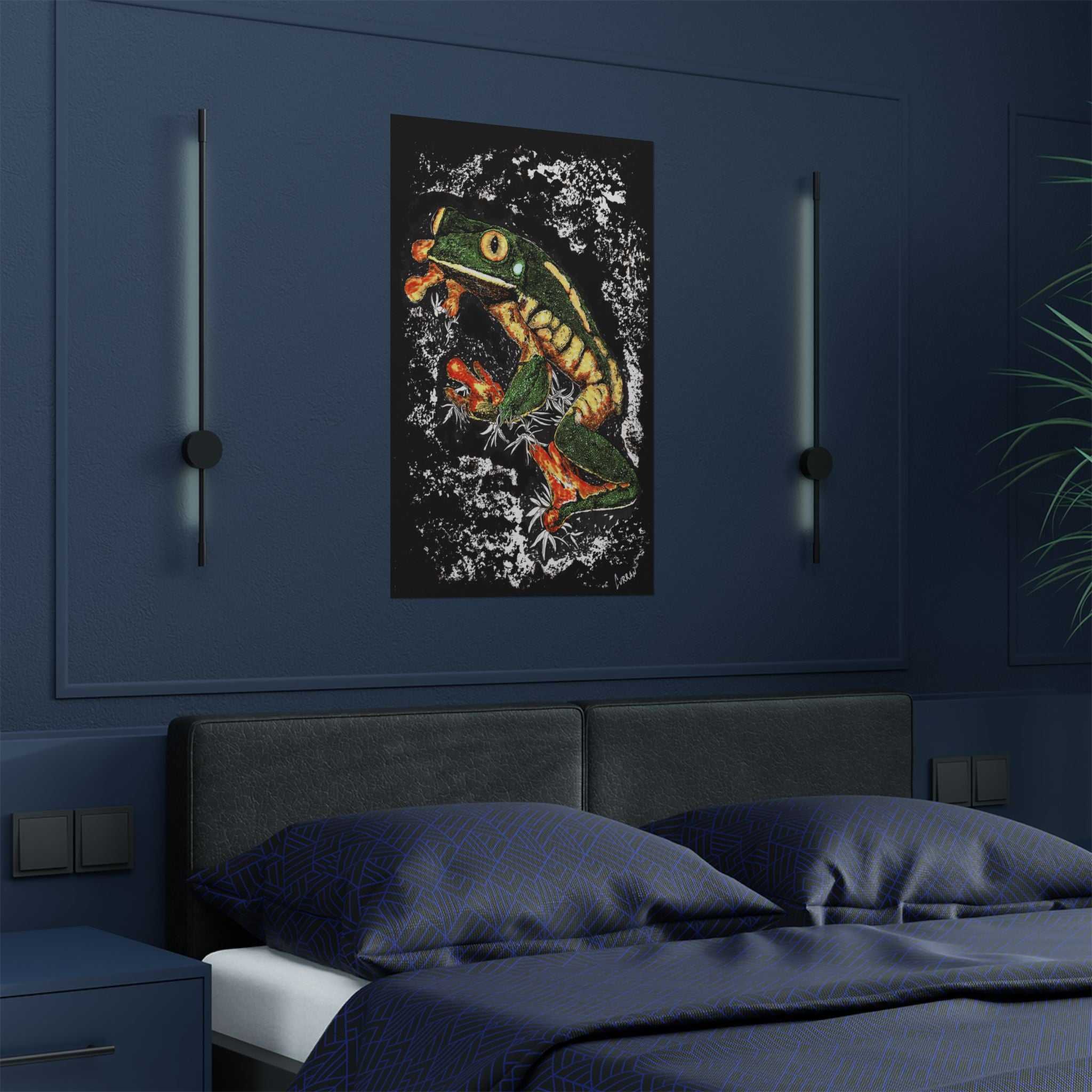 Discover the enchanting Frog Satin Poster - 300gsm Art Print for Nature Lovers. Bring the beauty of nature into your home today! Buy now.