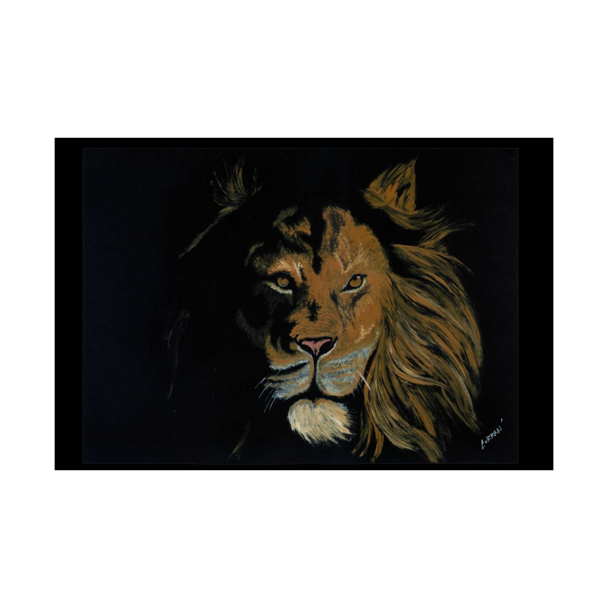 Majestic Lion Satin Poster - 300gsm Art Print for Home Decor