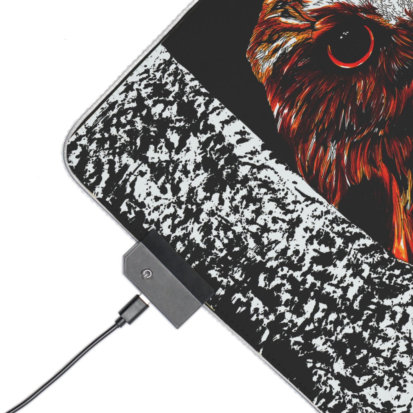LED Owl Gaming Mouse Pad - Illuminated Design with Owl