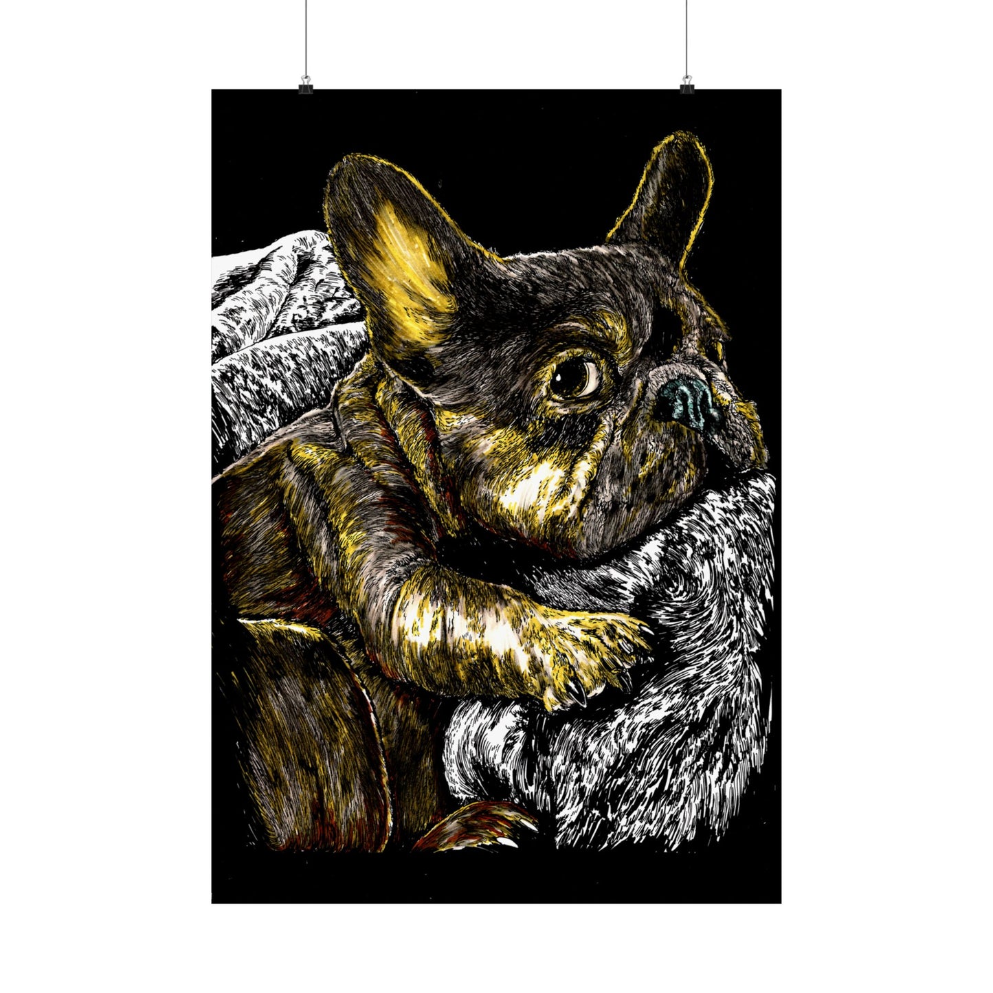 French Bulldog Satin Poster | Art Print for Dog Lovers