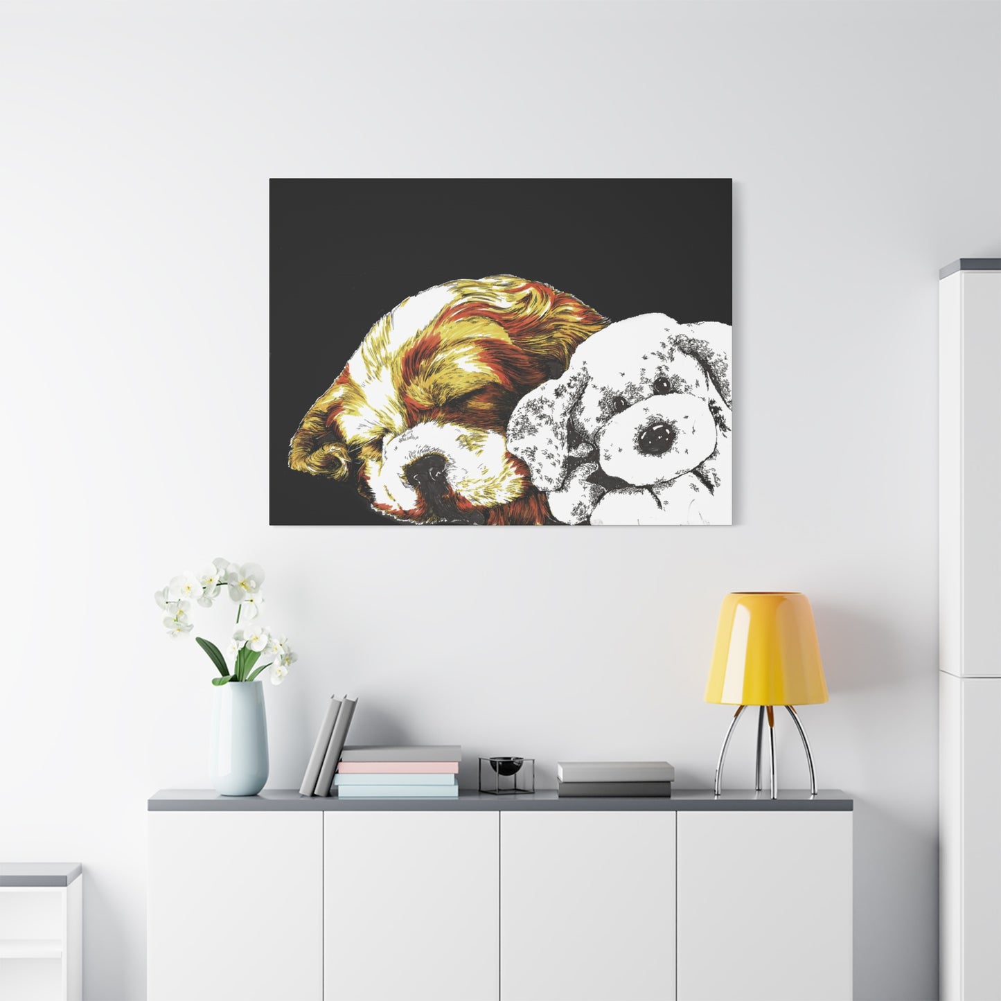 Cocker Spaniel Puppy Print, Hand-Drawn Dog Art