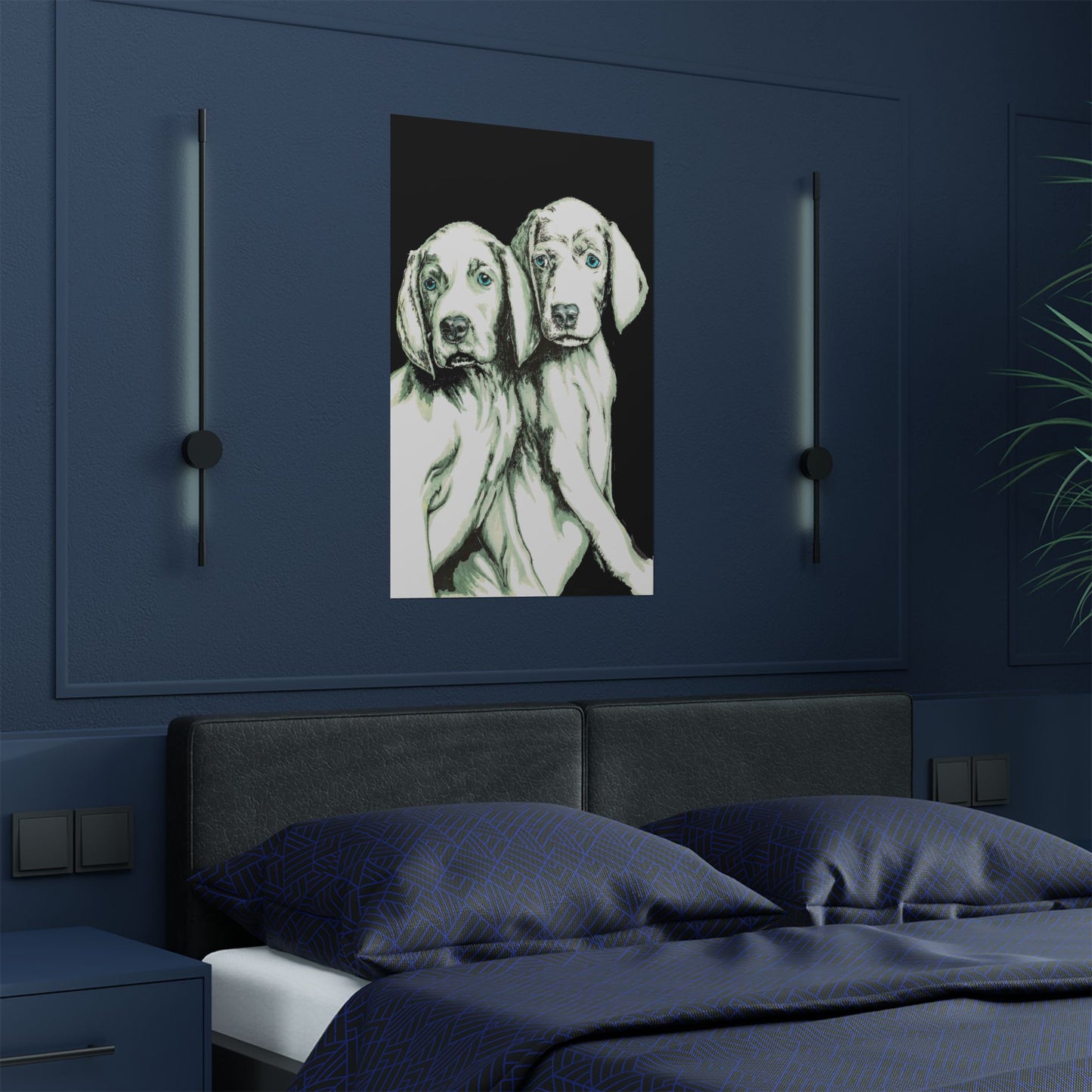 Custom Dog Art Satin Poster - Perfect for Pet Lovers