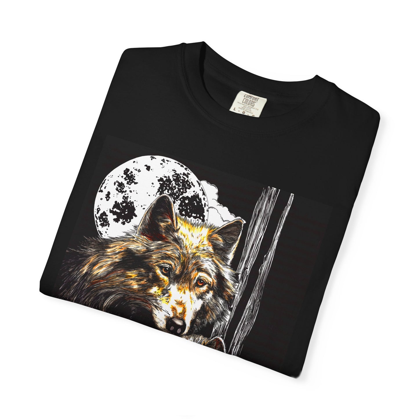 Wolf Family Garment-Dyed T-Shirt - Nature Inspired Art