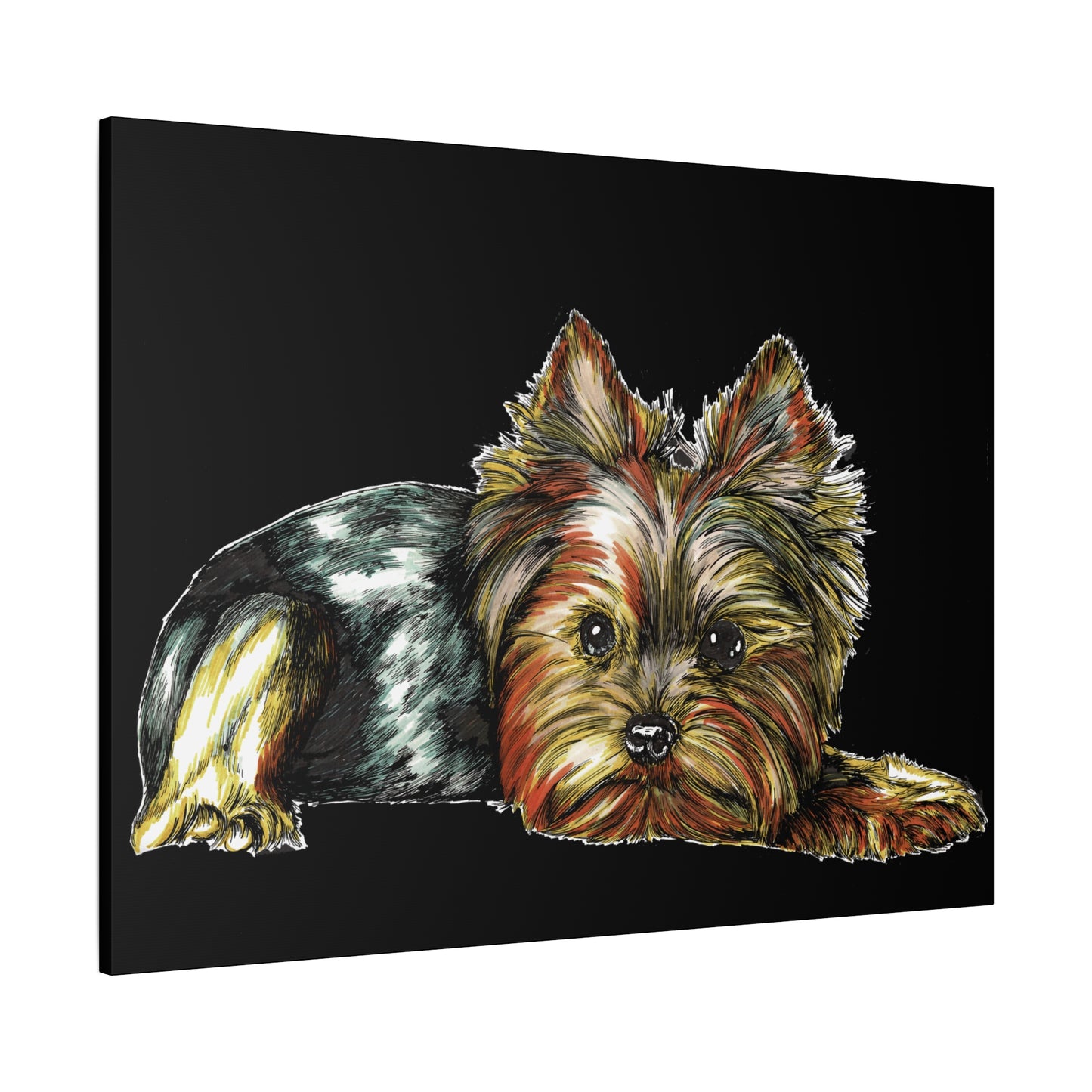 Yorkshire Terrier Canvas Art - Cute Dog Stretched Print for Pet Lovers