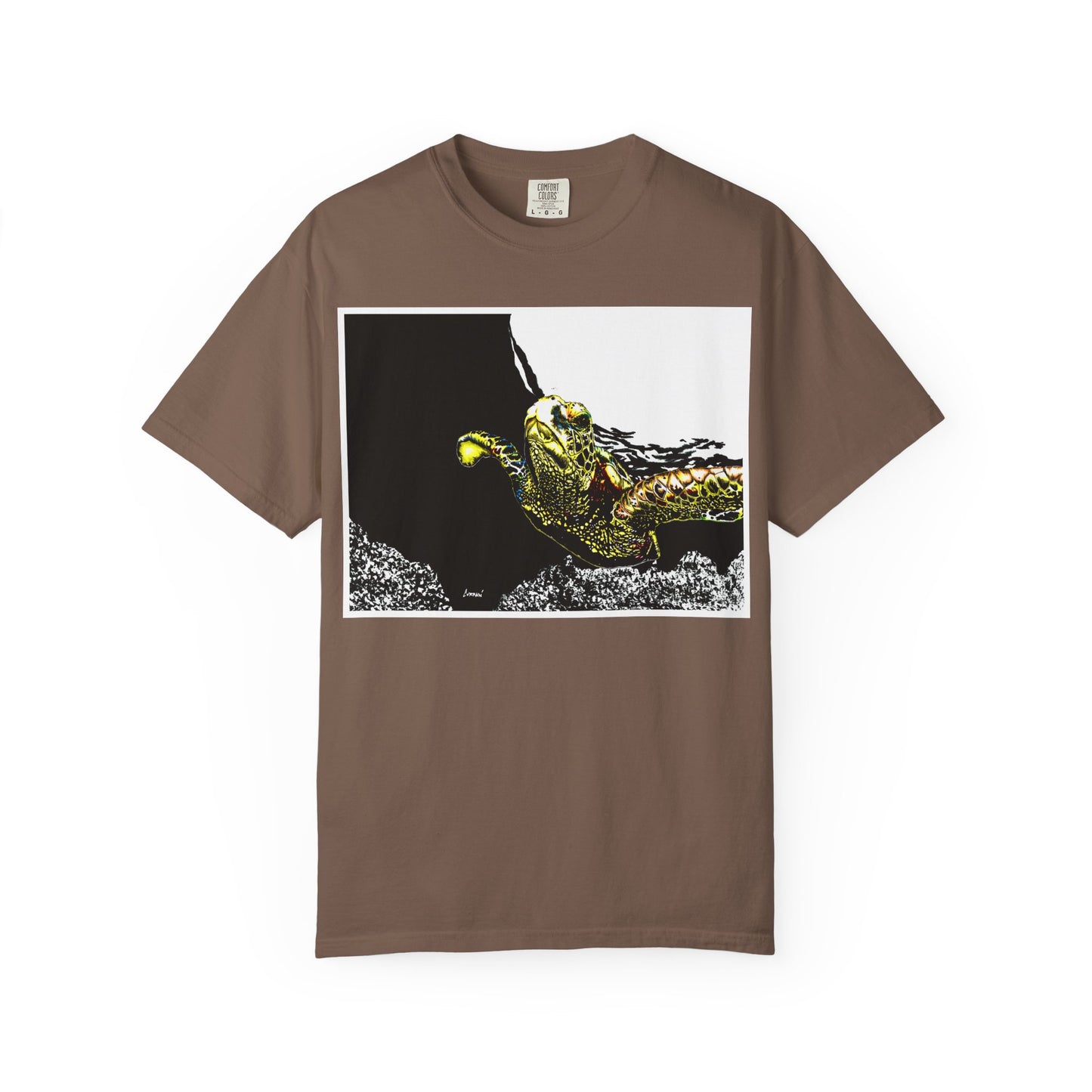 Sea Turtle Garment-Dyed Graphic Tee - Unisex Ocean Style T-Shirt