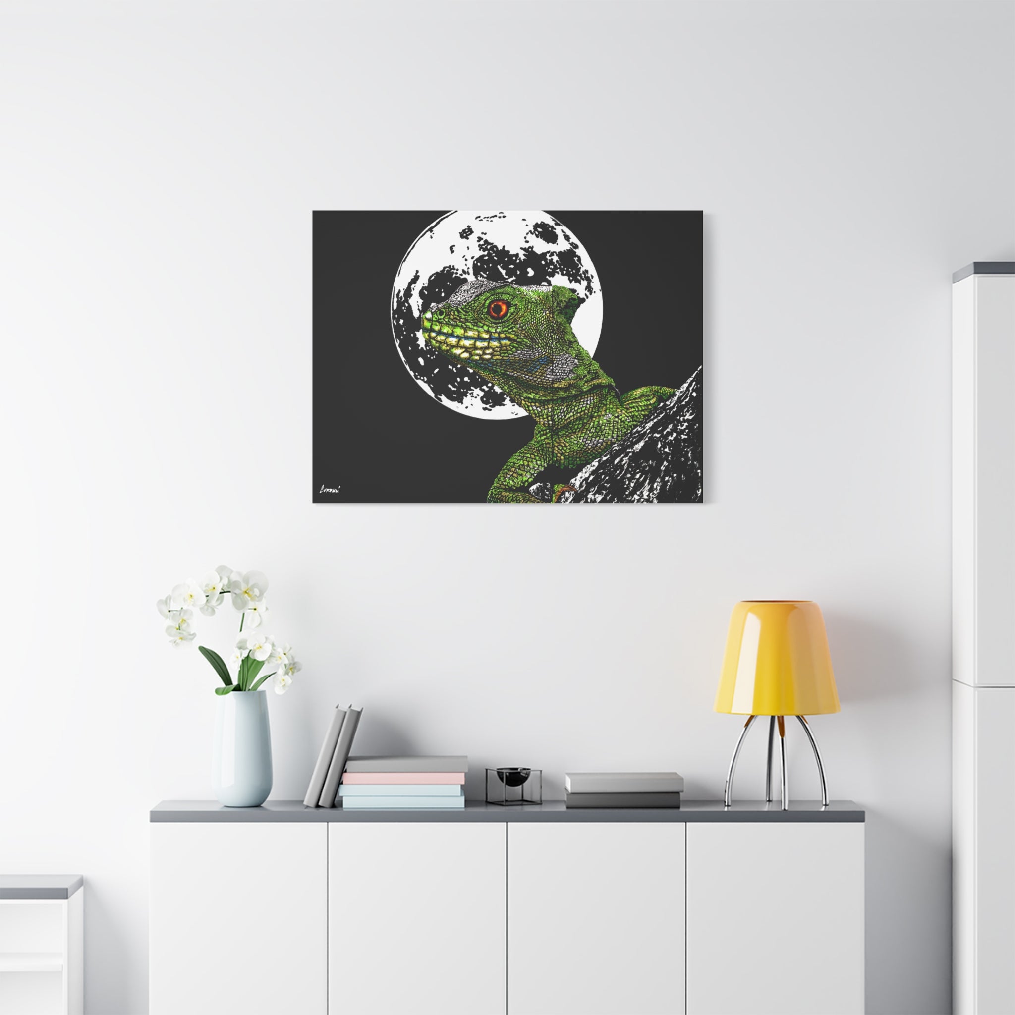 Lizard Canvas Art – Original Hand-Drawn Realistic