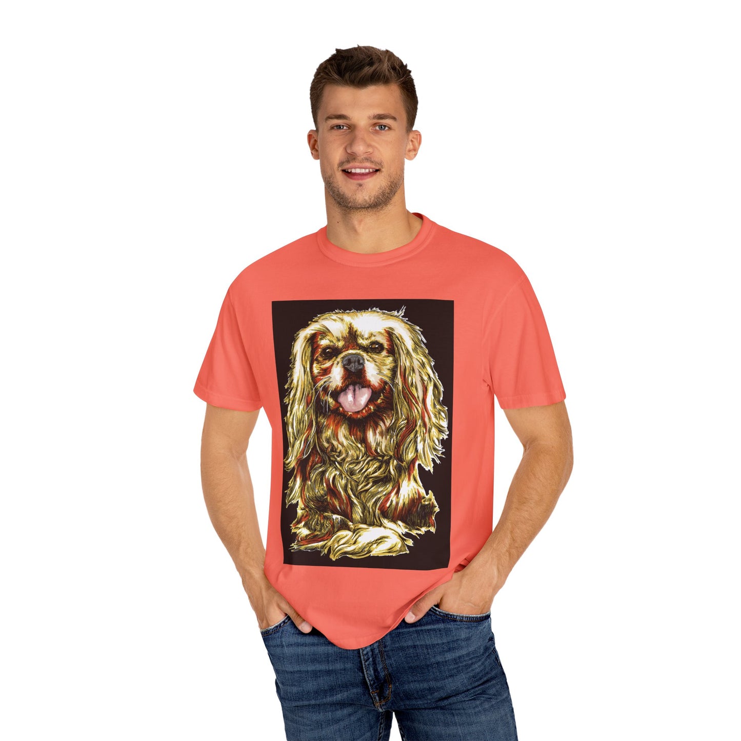 Cocker Spaniel Unisex Tee featuring Hand Drawn Art