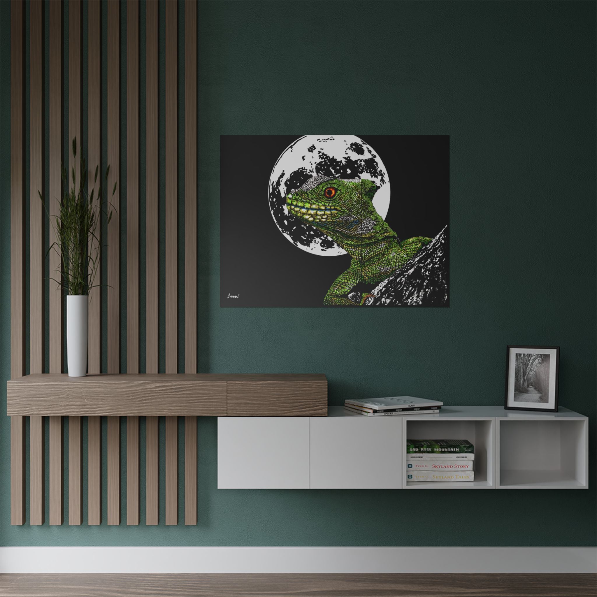 Lizard Moon Satin Poster | 300gsm Art Print for Home Décor