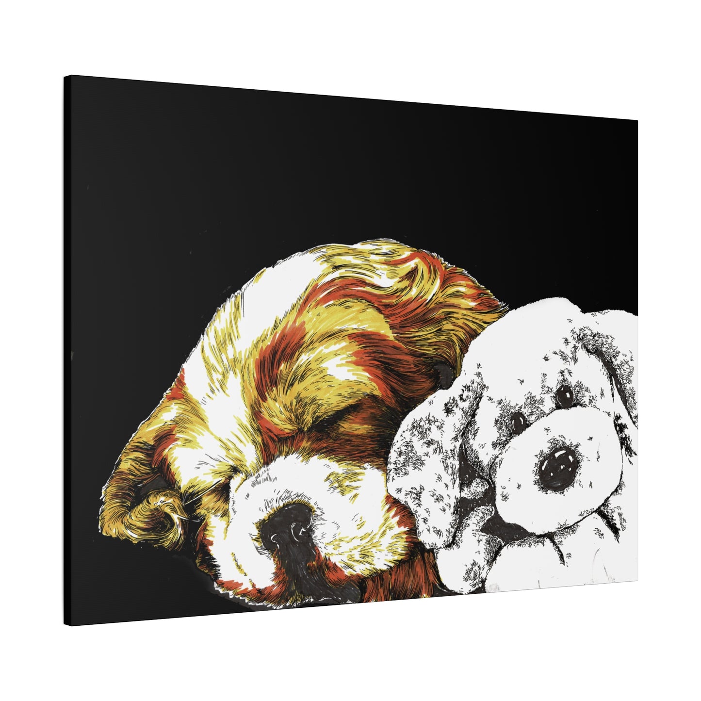Cocker Spaniel Puppy Print, Hand-Drawn Dog Art