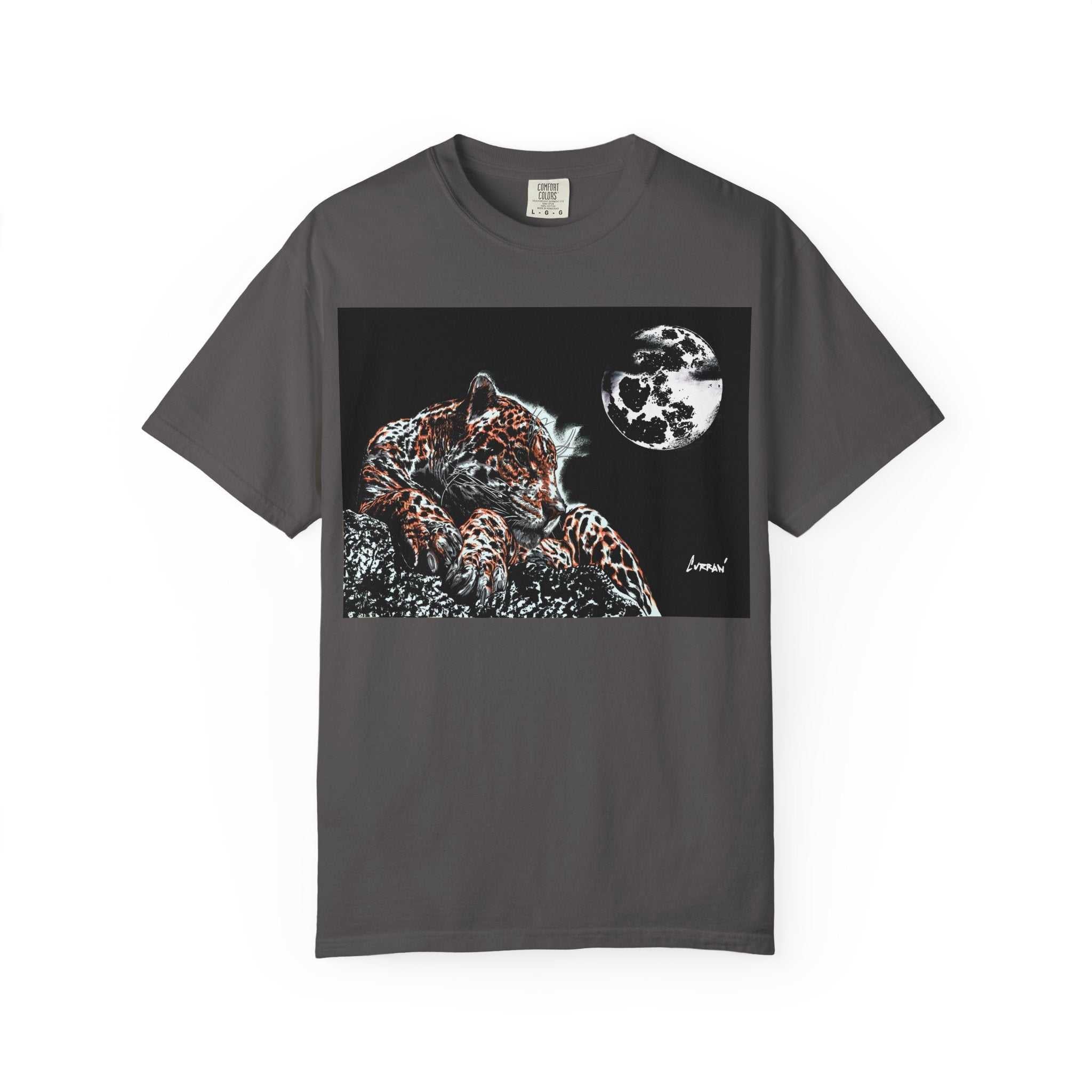 Moonlit Leopard Unisex Garment-Dyed T-Shirt