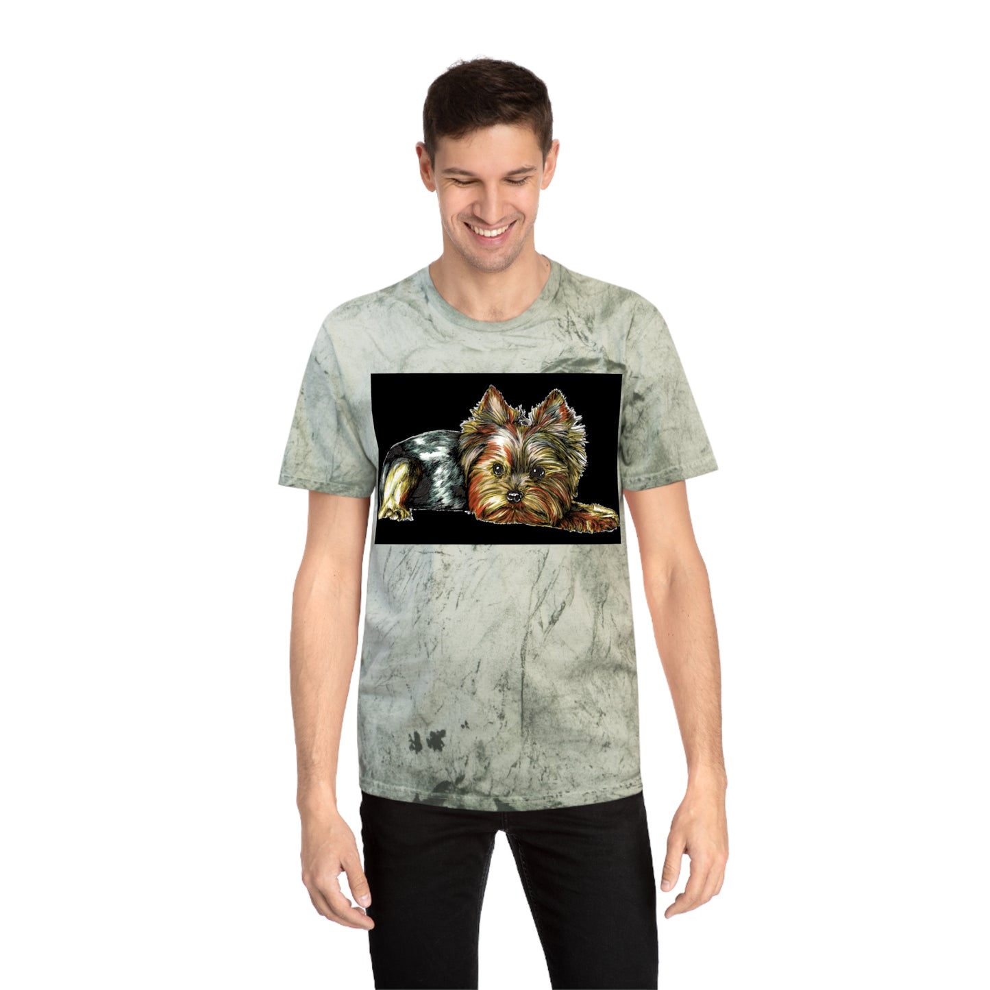 Yorkie Terrier Color Blast T-Shirt - Stylish Pet Apparel for Animal Enthusiasts