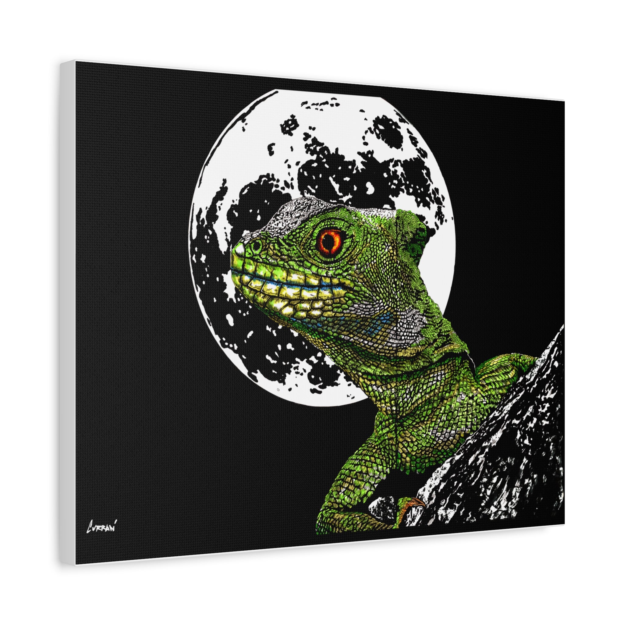 Lizard Canvas Art – Original Hand-Drawn Realistic