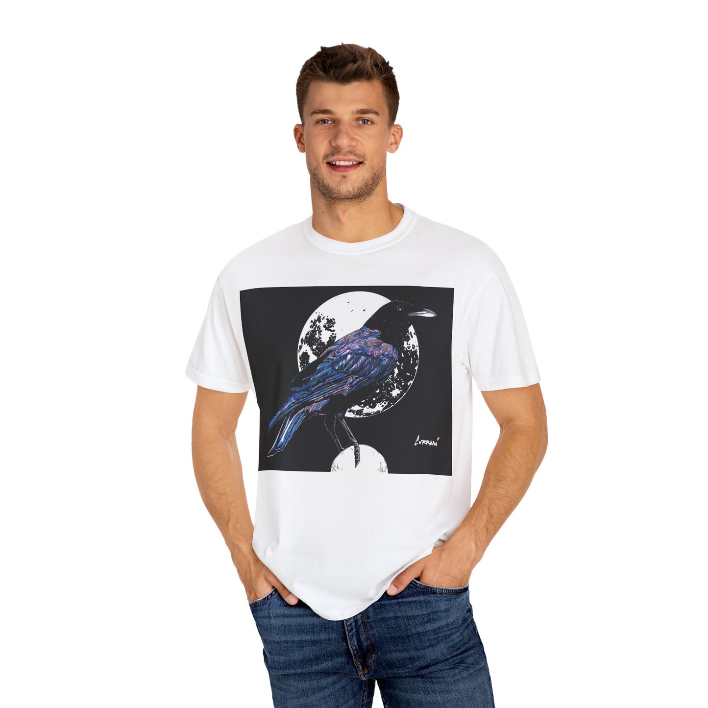 Crow Garment-Dyed T-Shirt for Nature Lovers