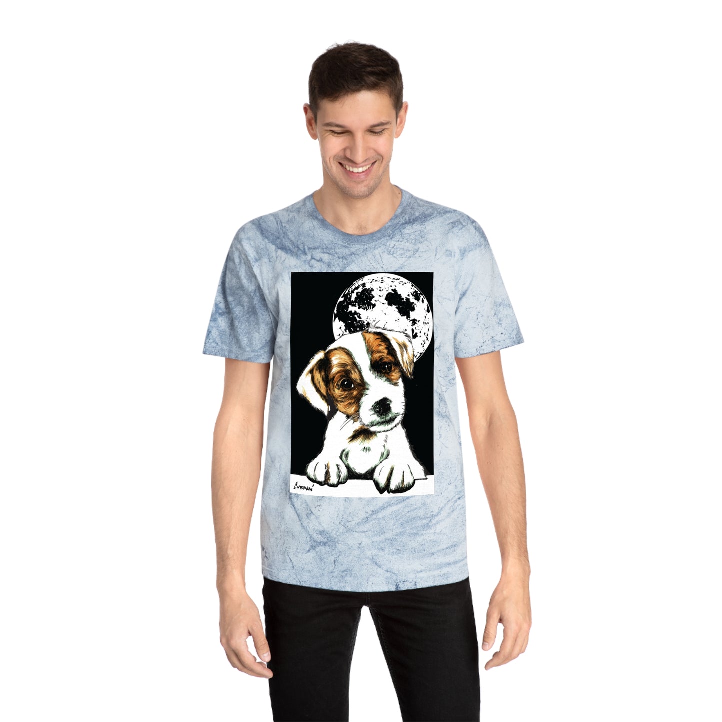 Color Blast Beagle Moon Unisex T Shirt for Pet Lovers