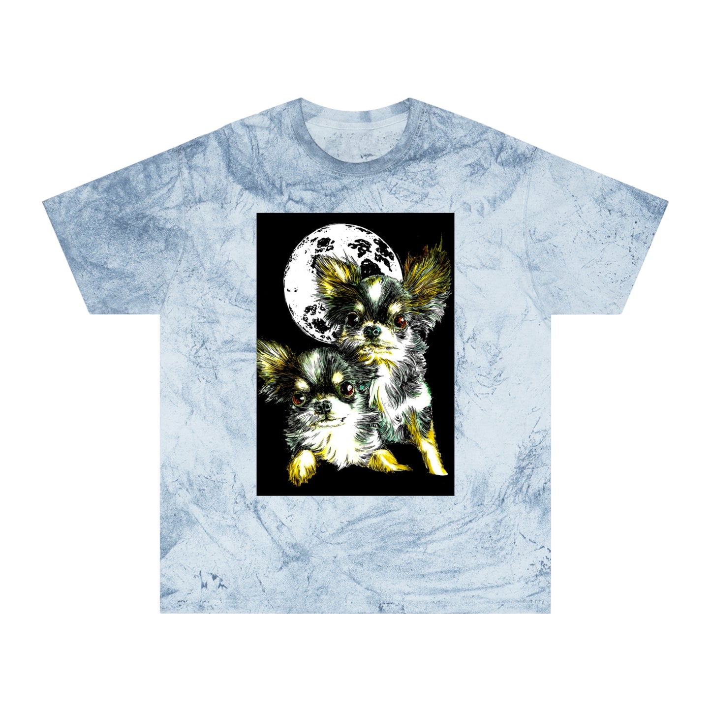 Chihuahua Unisex Color Blast T-Shirt - Moonlit Night Design