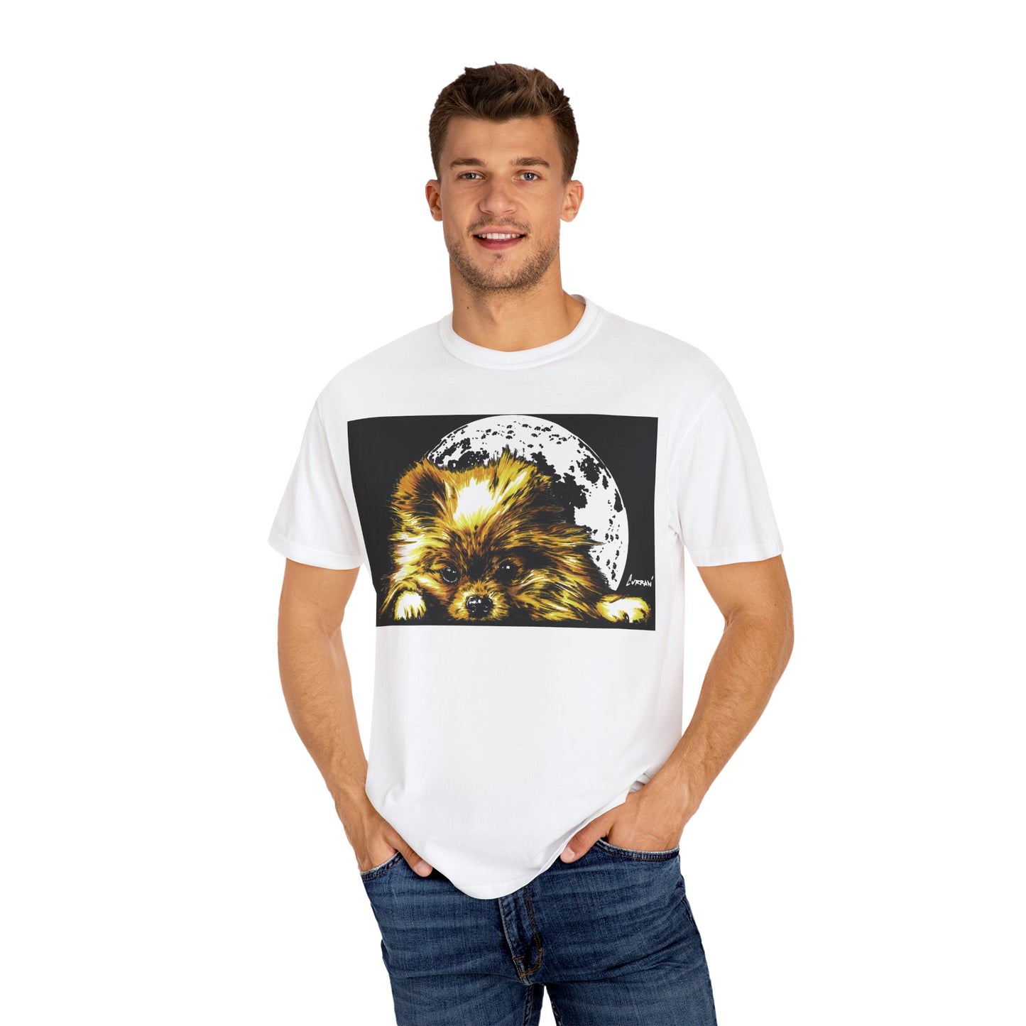 Pomeranian Unisex T-shirt - Hand Painted Art Design