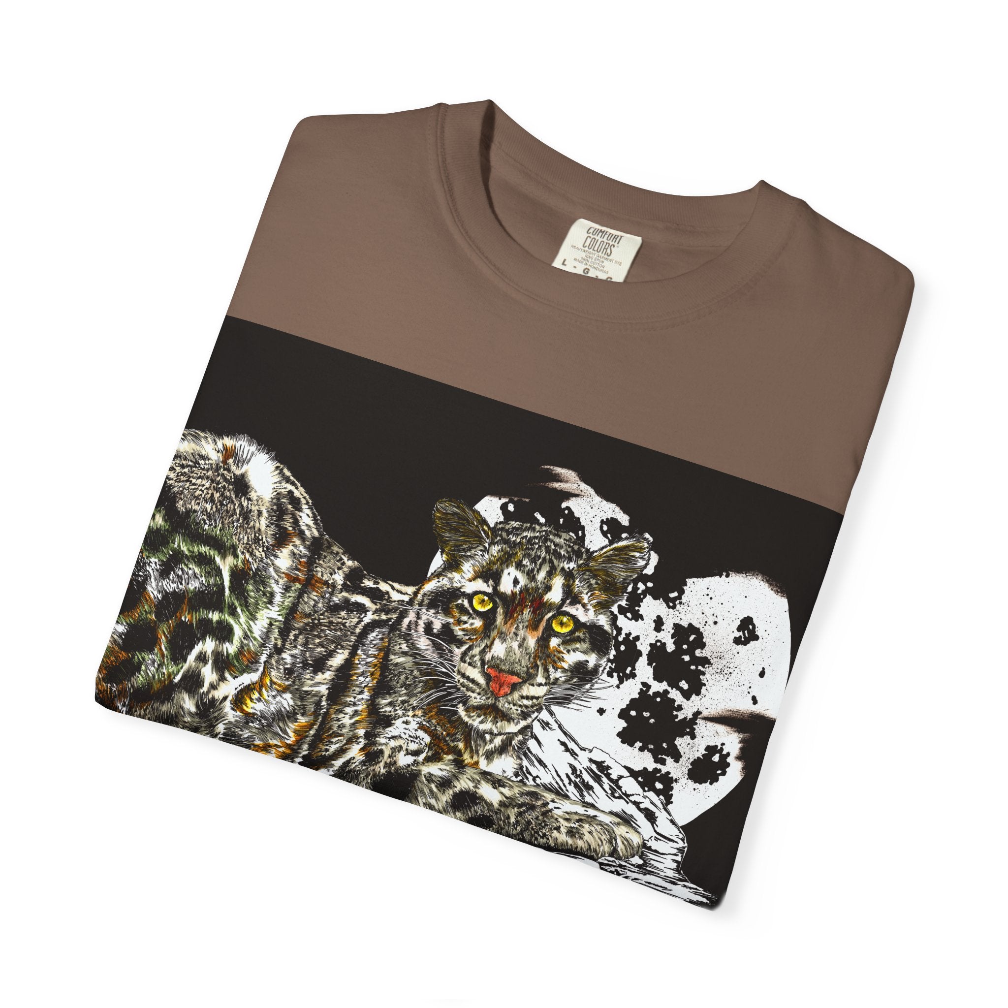 Unleash your wild side with our exclusive Wild Cat Art T-shirt for Animal Lovers. Grab yours now and show off your love for fierce felines!